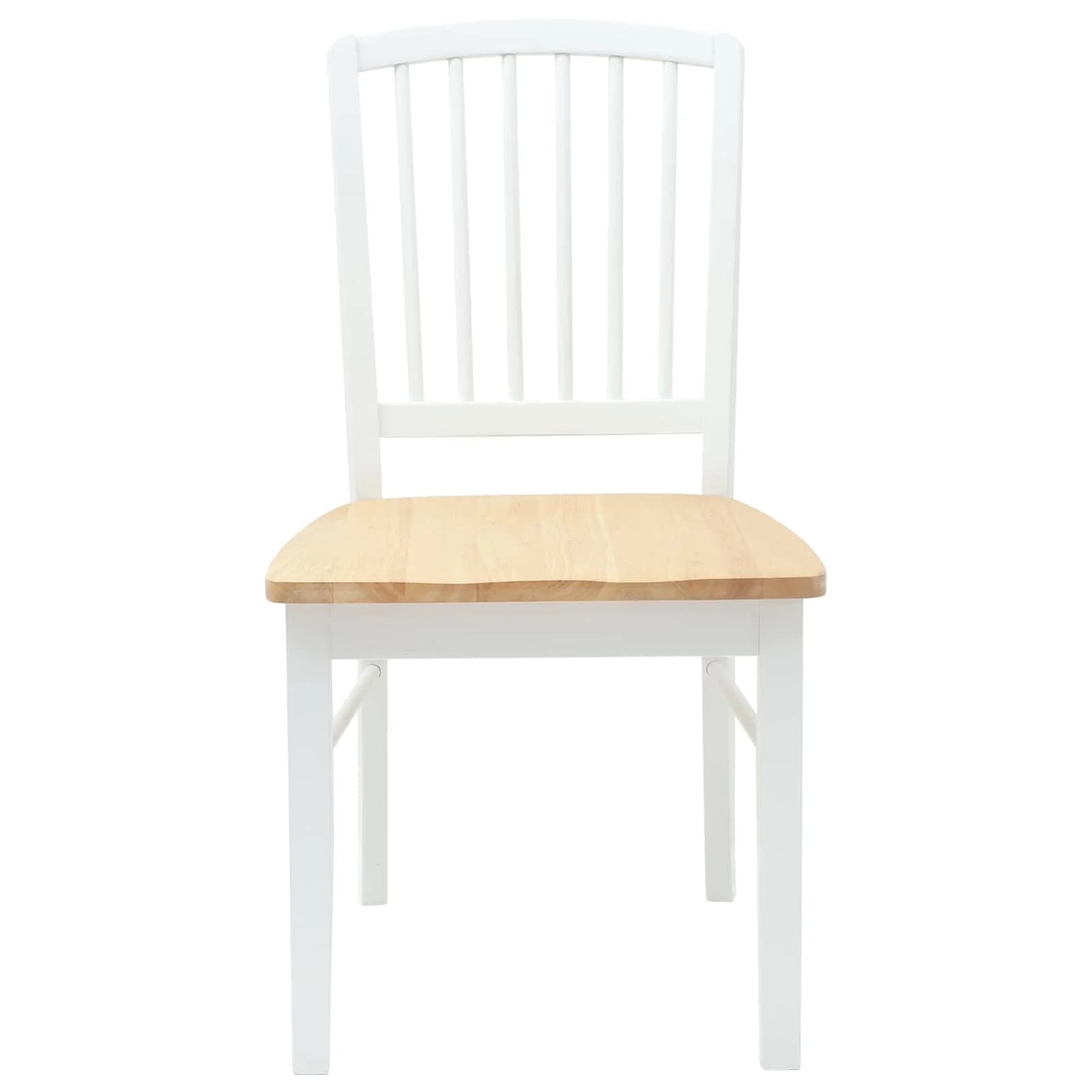 Jedilni stoli 2 kos Masivno gumovo les Bela 50 x 52,5 x 91 cm - slika 5