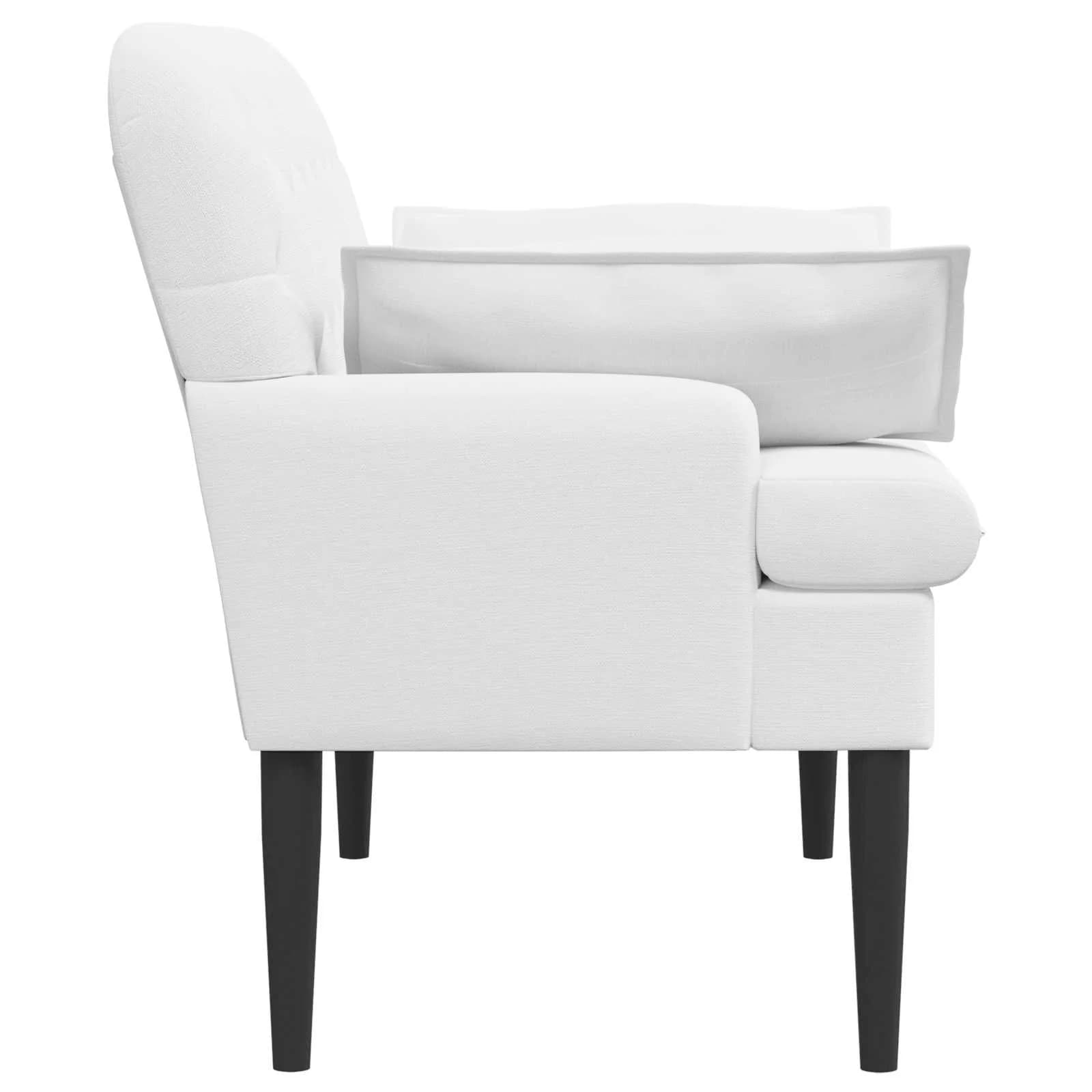 Dvojnica s gumbi Bela 111 x 68 x 80 cm Blago - slika 4