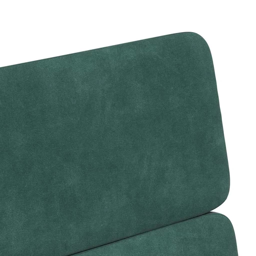Jedilni stoli s kolesi 2 kos Žamet Temno zelena 58 x 65 x 98 cm - slika 8