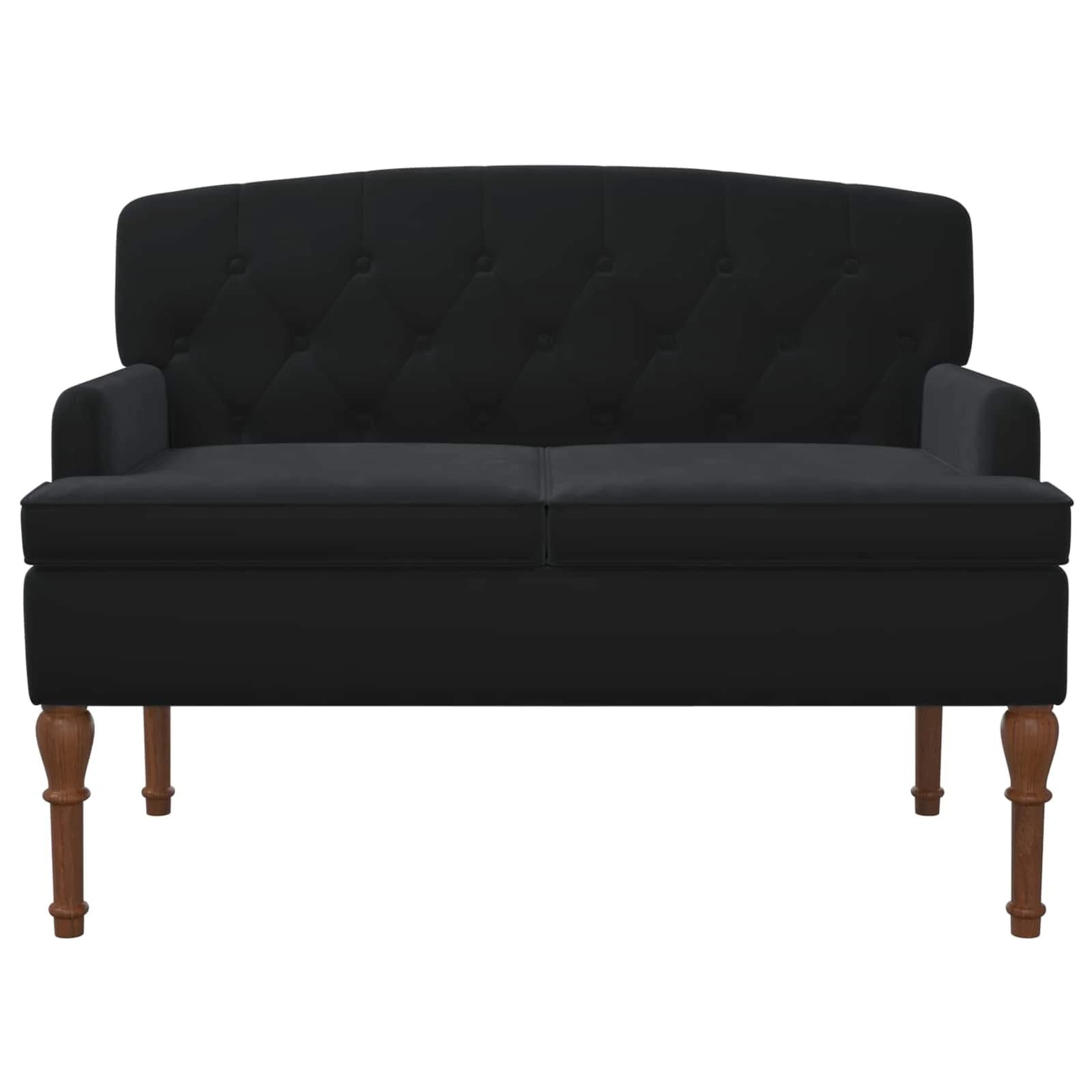 Dvojnica s gumbi Črna 111 x 65 x 79 cm Žamet - slika 3