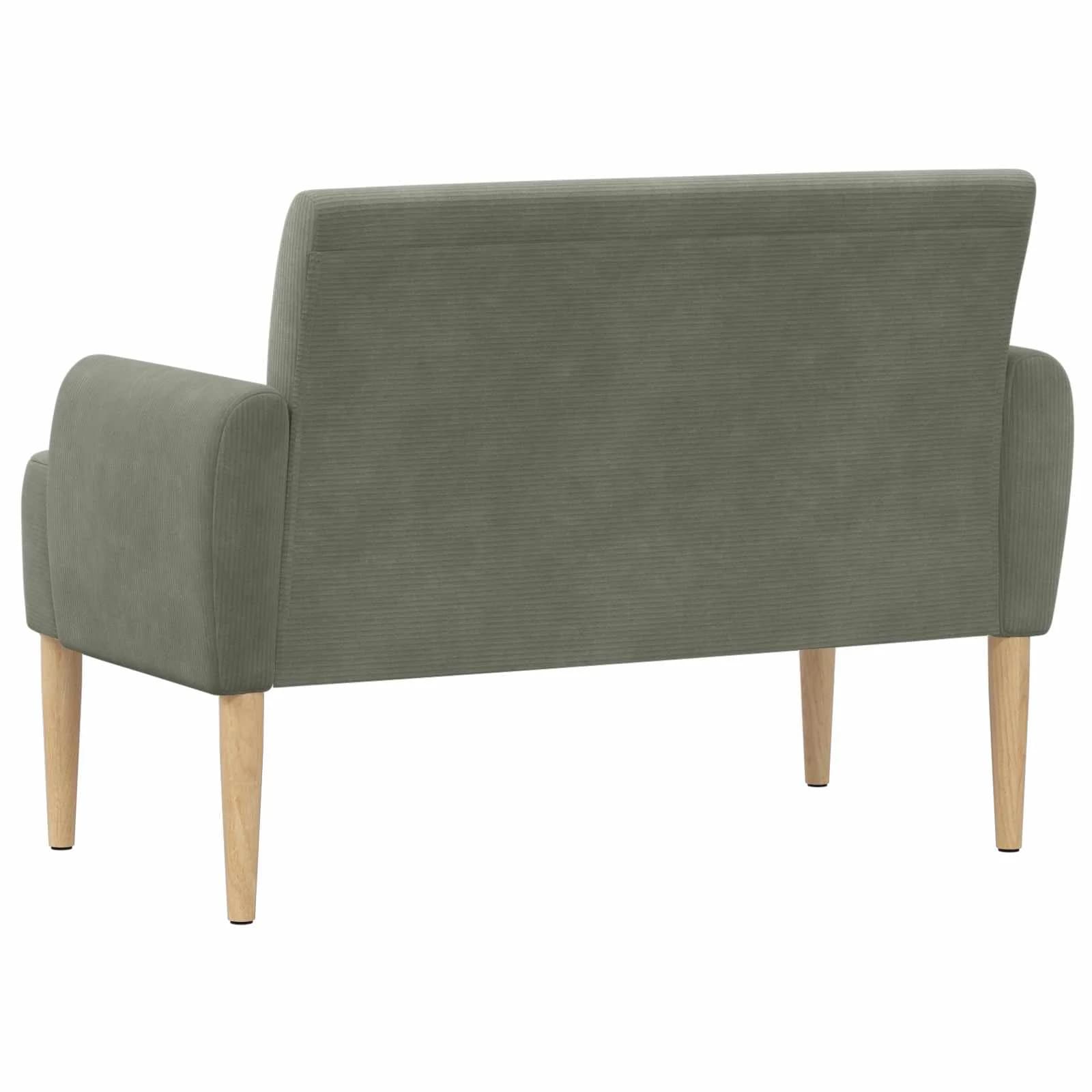 Dvojnica s gumbi Svetlo siva 116 x 67 x 81 cm Žametna tkanina - slika 5