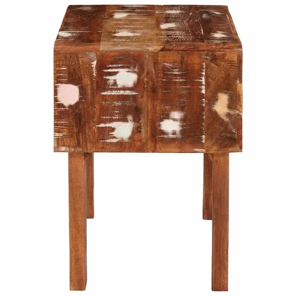 Stranska miza Rjava 40 x 32 x 46 cm Trdna obnovljena les - slika 6