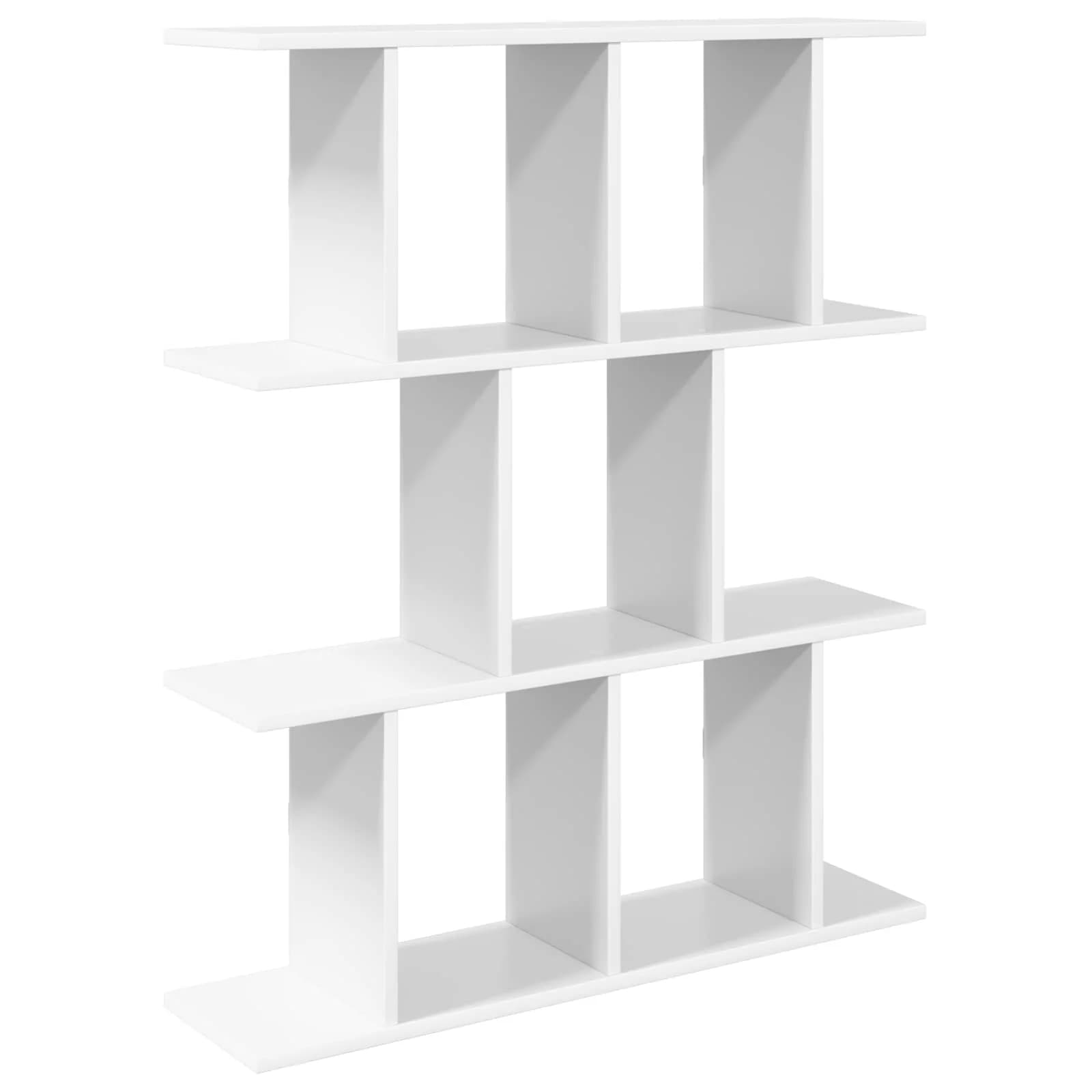 Stenska polica Bela 80 x 20 x 96 cm Inženirski les - slika 2