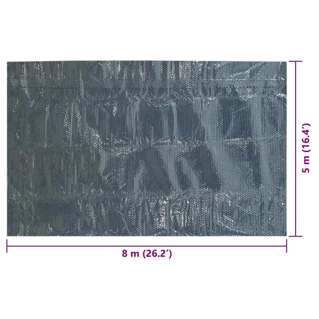 Plavajoča PE solarna folija za bazen 800x500 cm črna in modra - slika 6