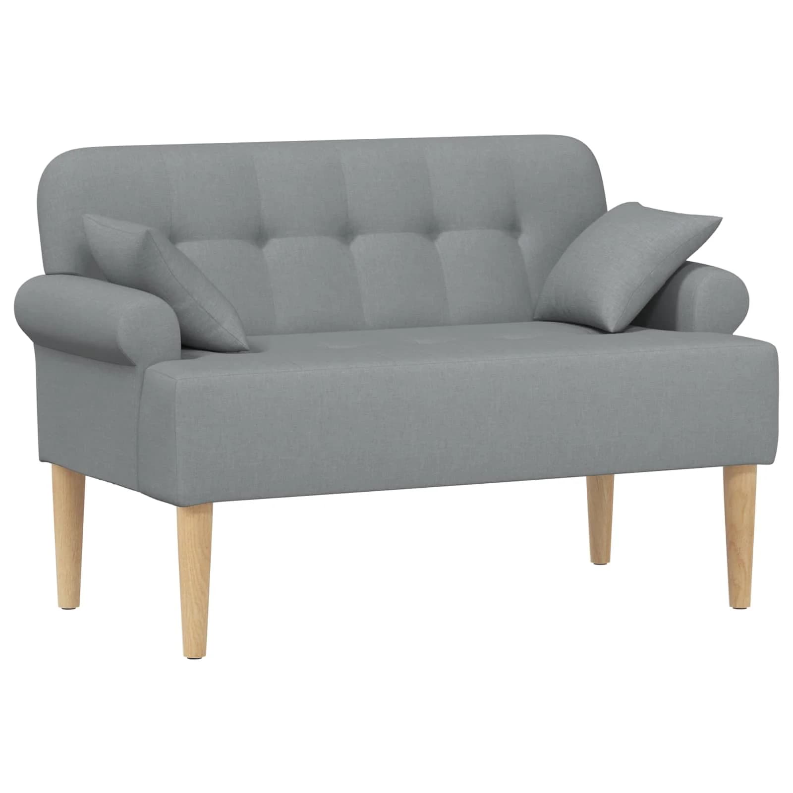 Dvojnica s gumbi Svetlo siva 120 x 65 x 79 cm Blago - slika 2