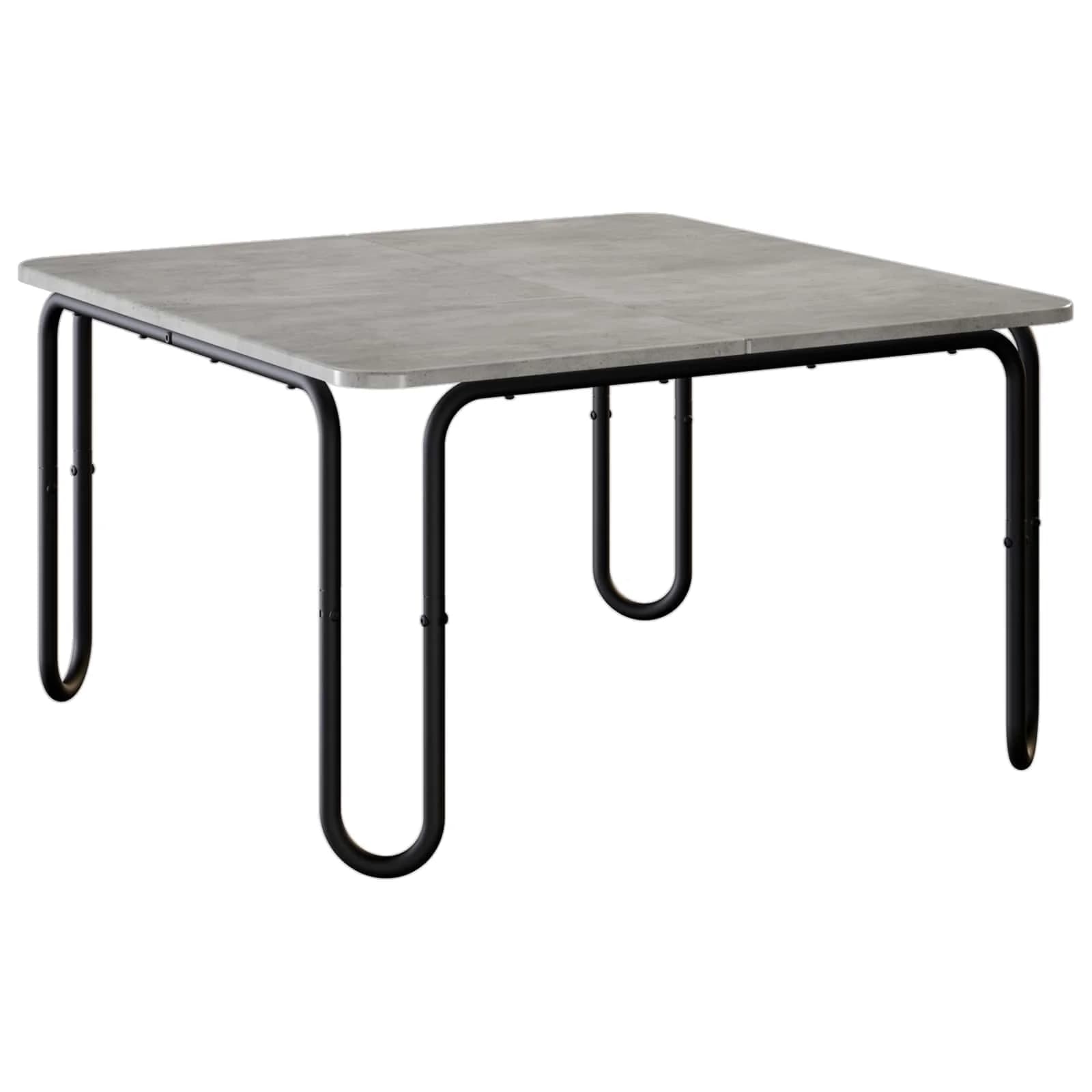 Klubska miza Betonsko siva 79,5 x 79,5 x 45 cm Inženirski les - slika 2