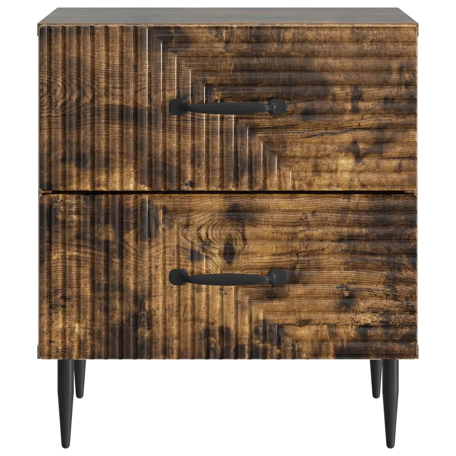 Nočna omarica 2 kos Dimljen hrast 43 x 34,5 x 47,5 cm - slika 7