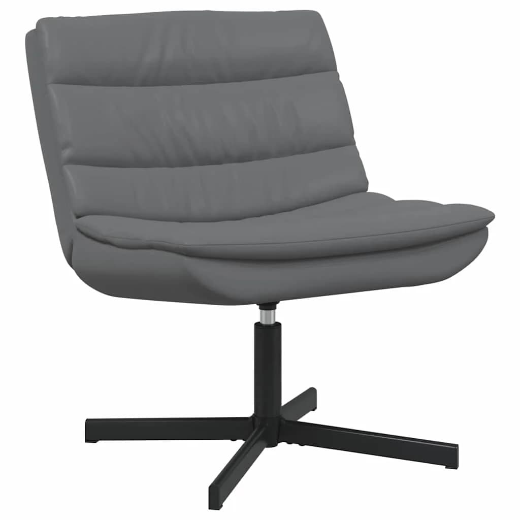 Vrtljiv stol Siva 63 x 75 x 76 cm Umetno usnje - slika 2