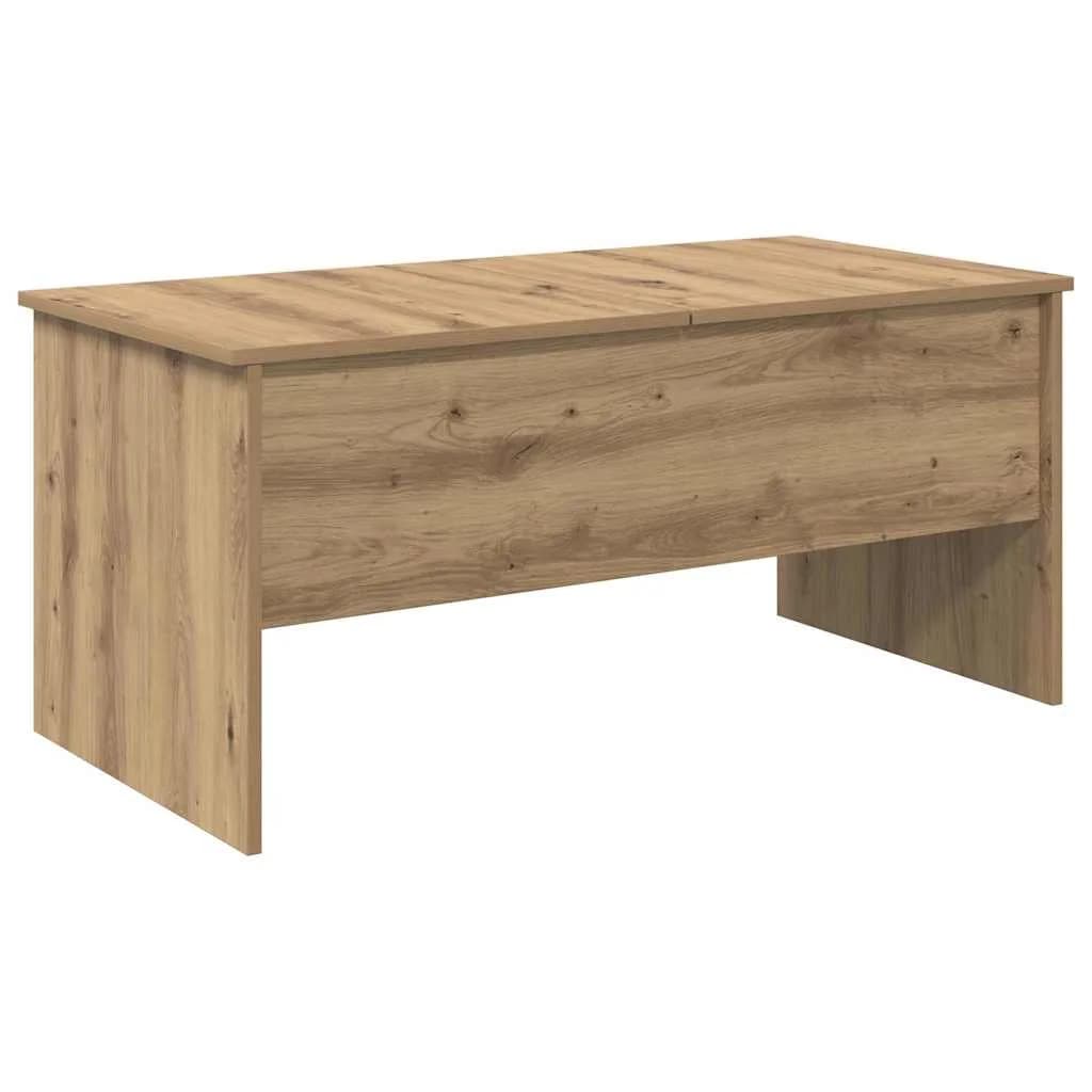 Klubska miza Umetni hrast 102 x 50,5 x 46,5 cm Inženirski les - slika 2