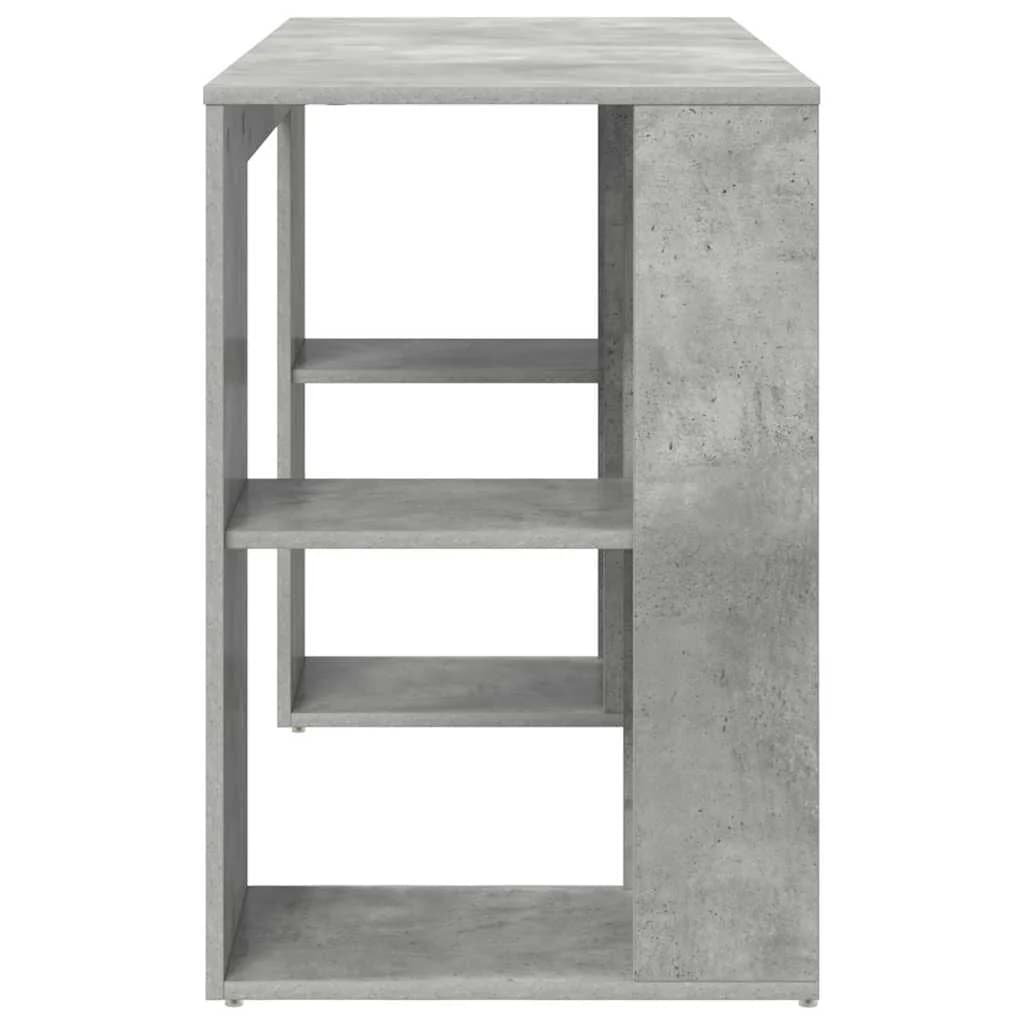 Miza Betonsko siva Inženirski les 130 x 50.5 x 75 cm - slika 6