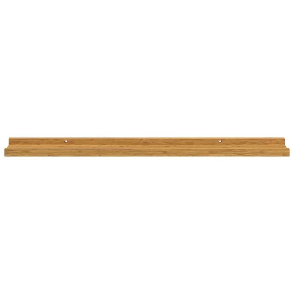 Stenska polica Montaža za steno 4 kos Bež 80 x 9 x 3 cm - slika 7