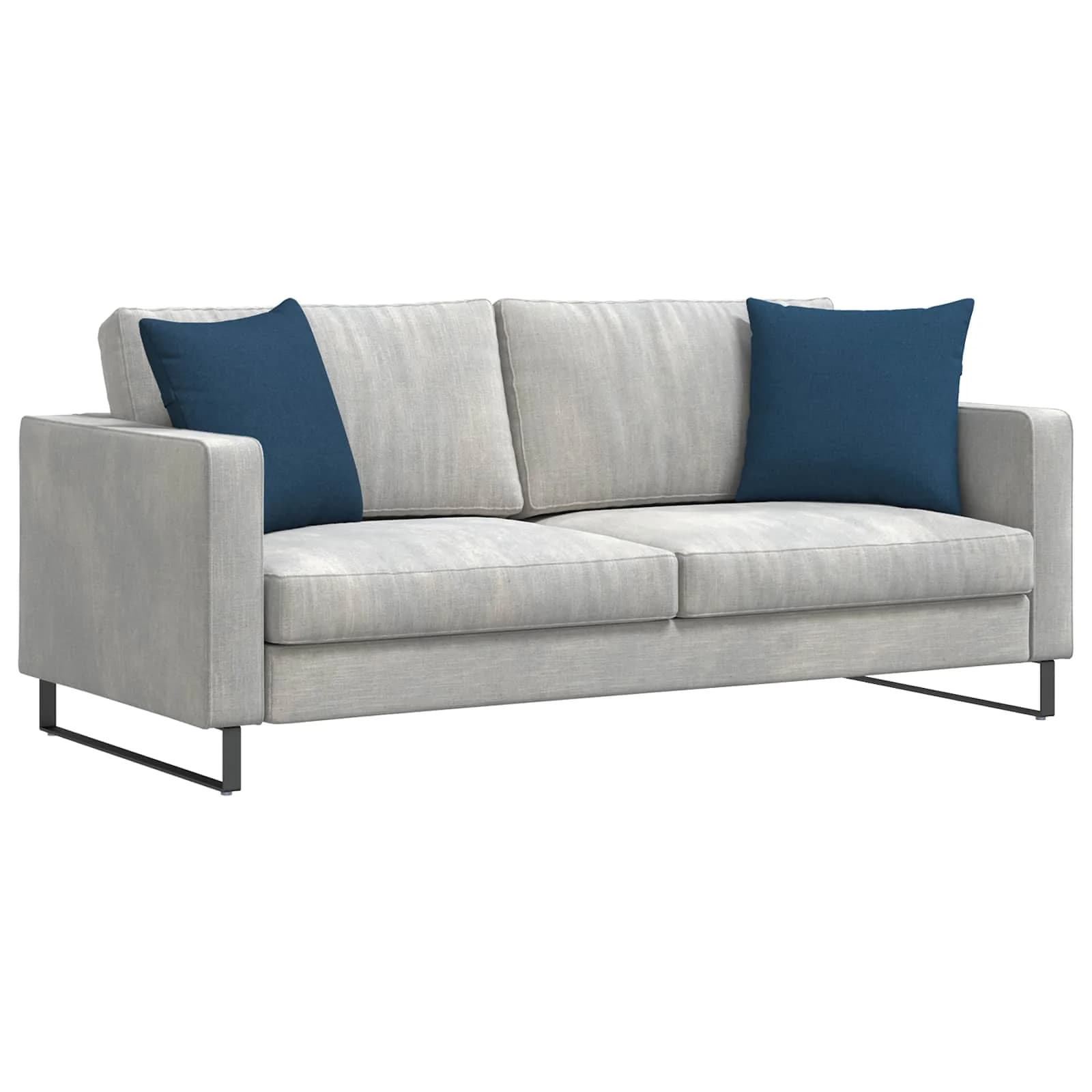 Blazine za kavč 2 kos blago Modra 45 x 45 cm - slika 3