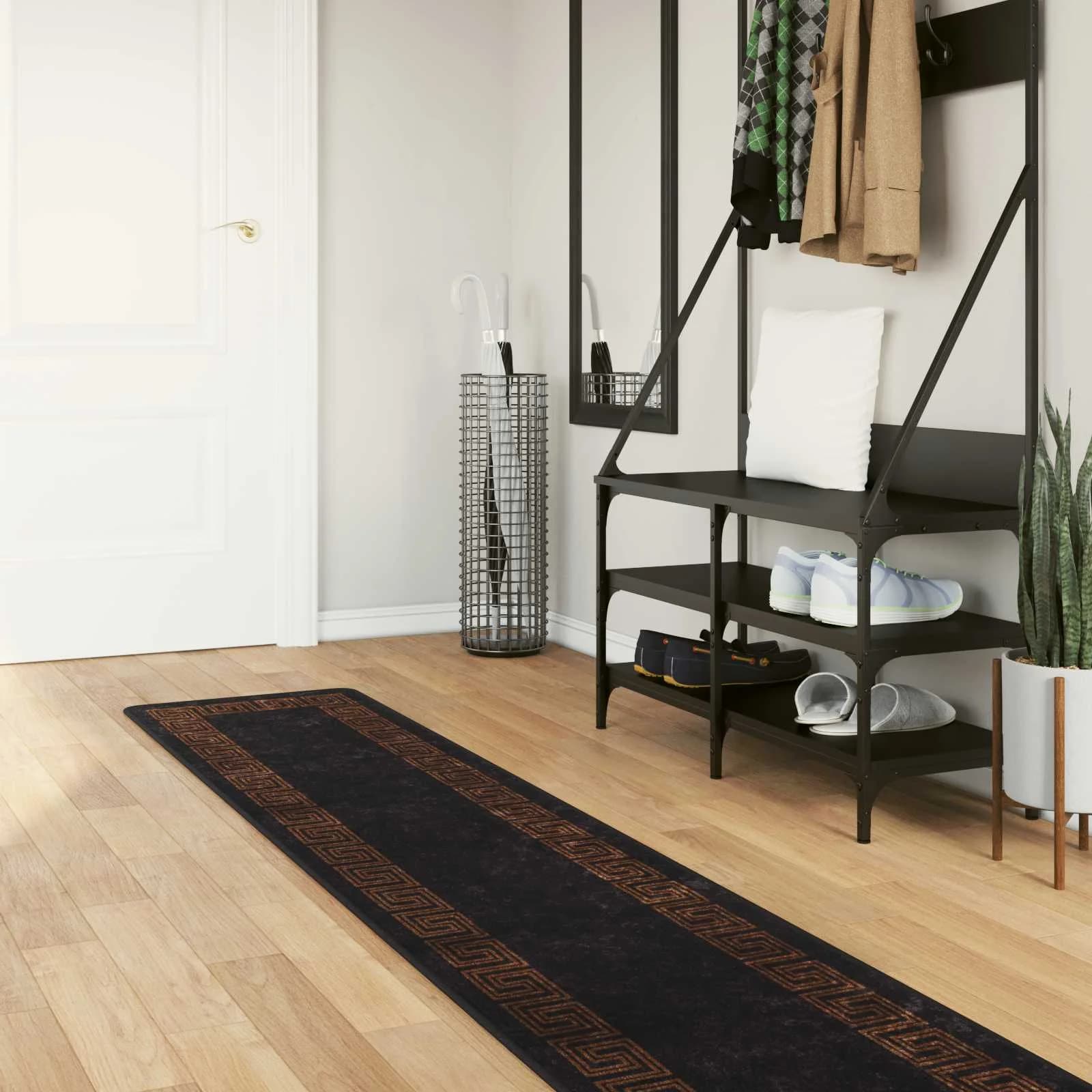 Preproga runner MARSA Črna 50 x 350 cm Poliester in PVC