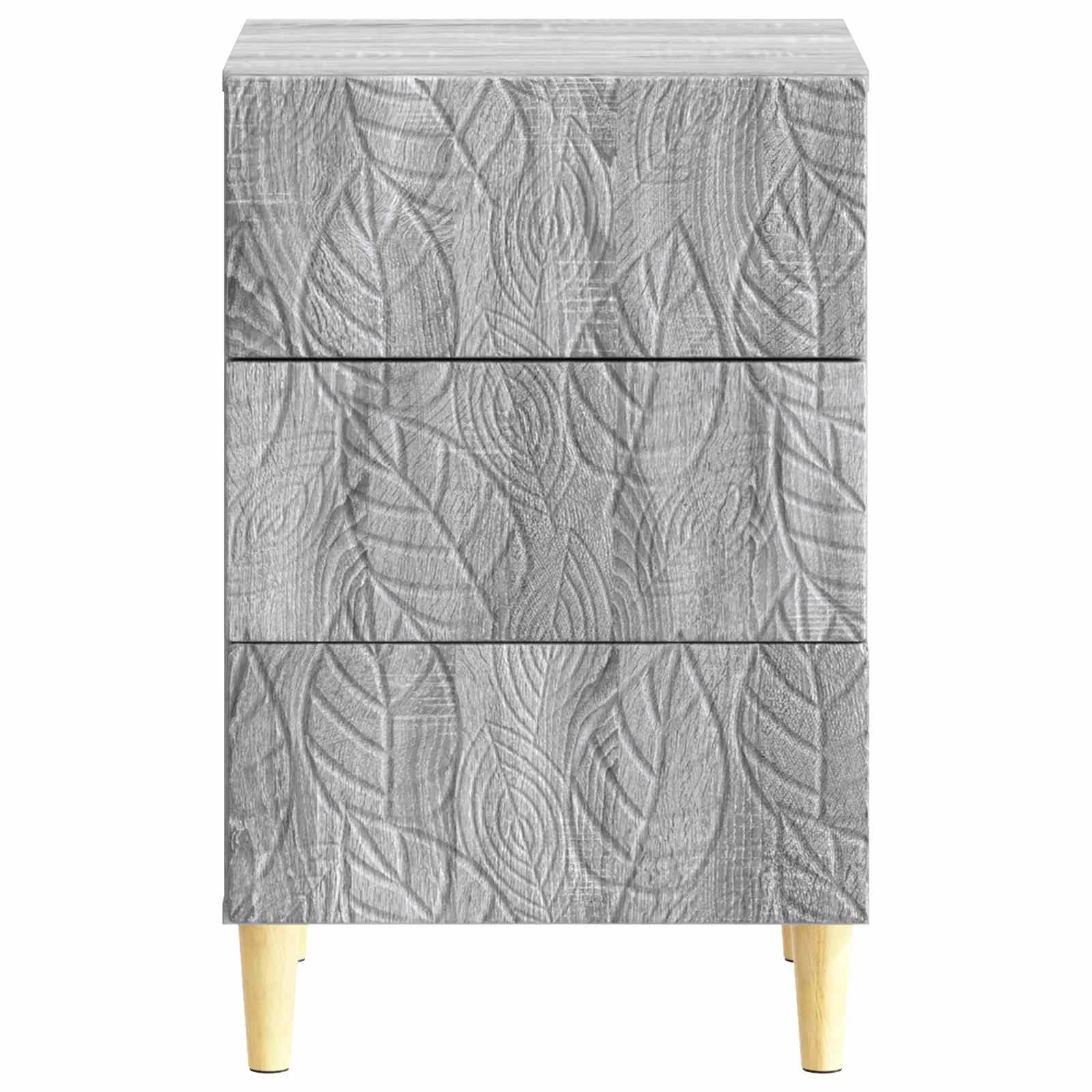Nočna omarica Siva Sonoma 43 x 39,5 x 66,5 cm Inženirski les - slika 4
