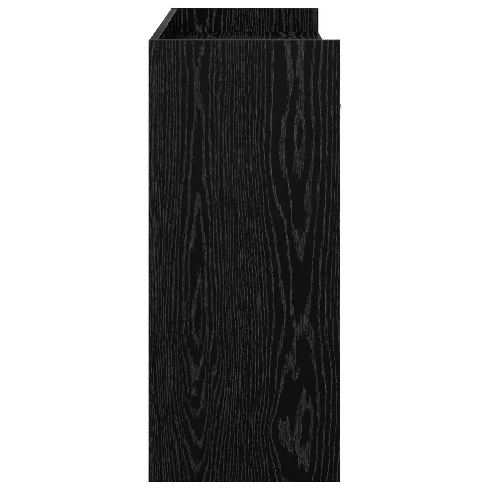 Konzolna miza Črni hrast 90 x 35 x 80 cm Inženirski les - slika 6