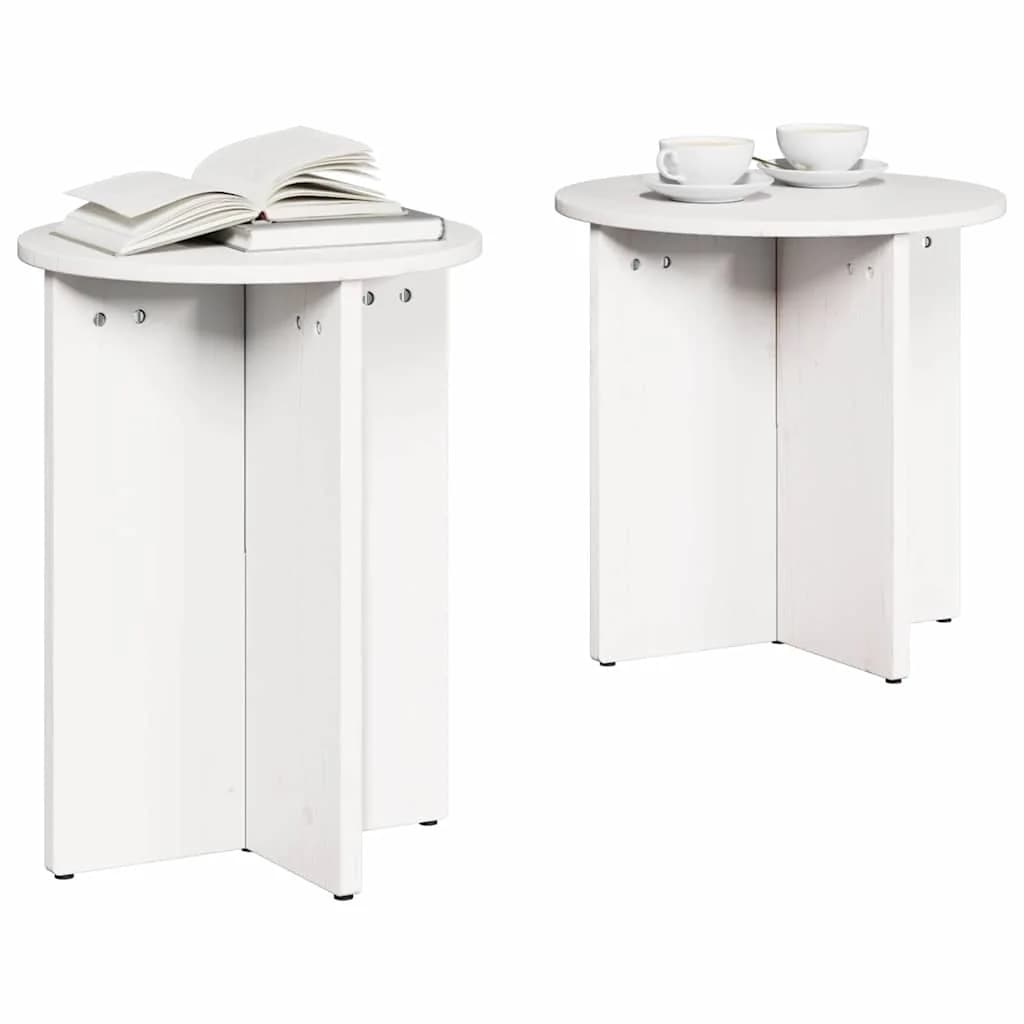 Klubska miza 2 kos Bela 41,5 x 41,5 x 46 cm - slika 3