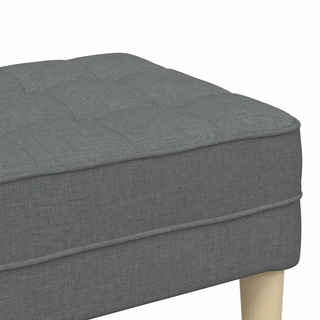klop z blazino Temno siva 113 x 57 x 39 cm blago - slika 7
