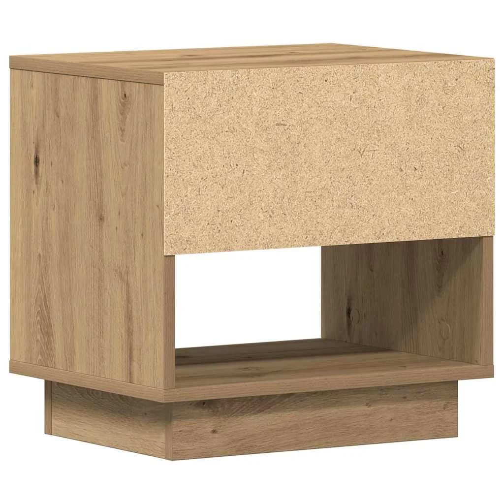 Nočna omarica 2 kos Umetni hrast 45 x 34 x 44 cm Inženirski les - slika 9