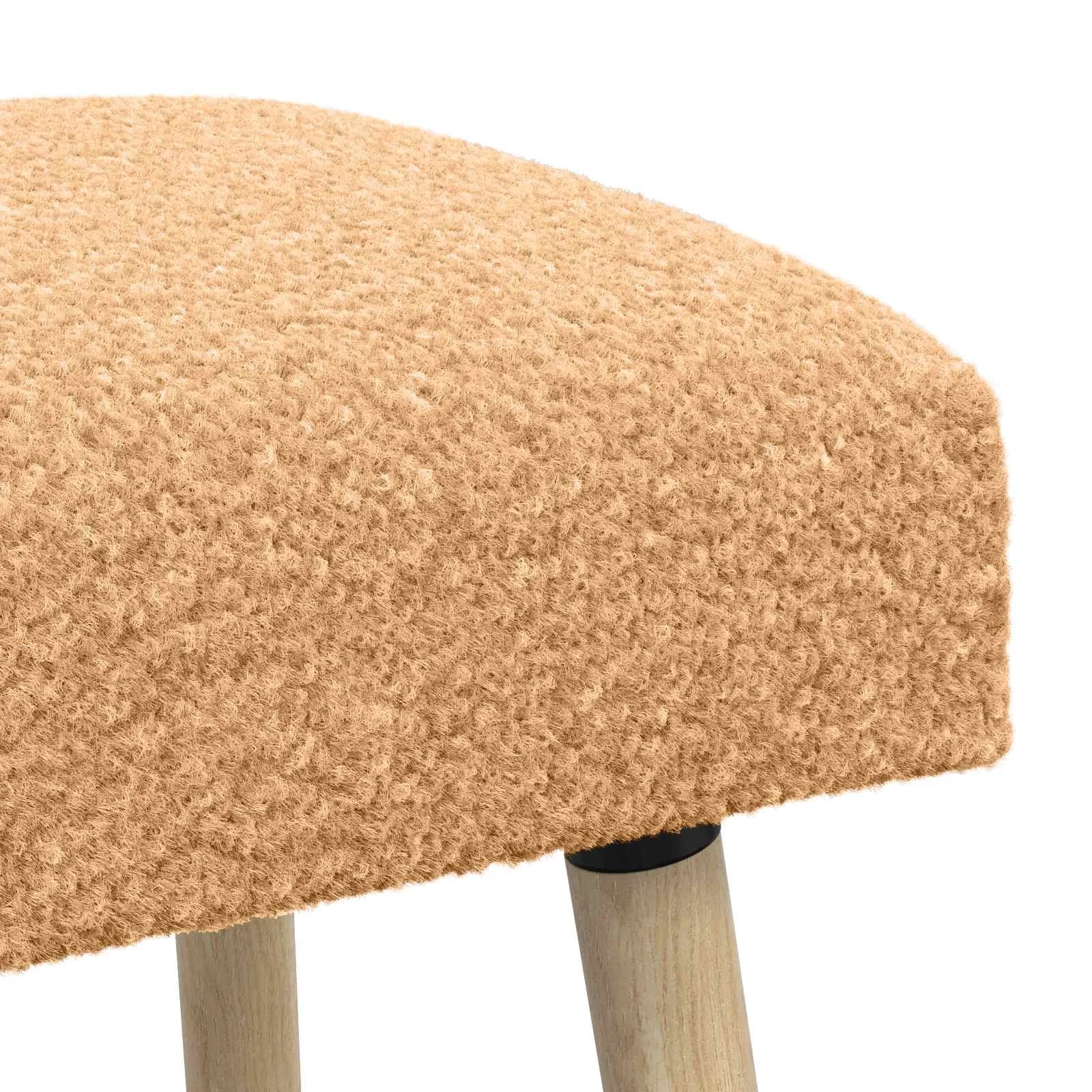 klop Enobarvno Bež 60 x 40 x 45 cm Bouclé - slika 6