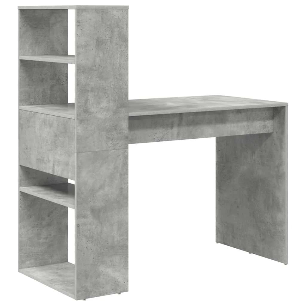 Miza Betonsko siva Inženirski les 113 x 54 x 120 cm - slika 7