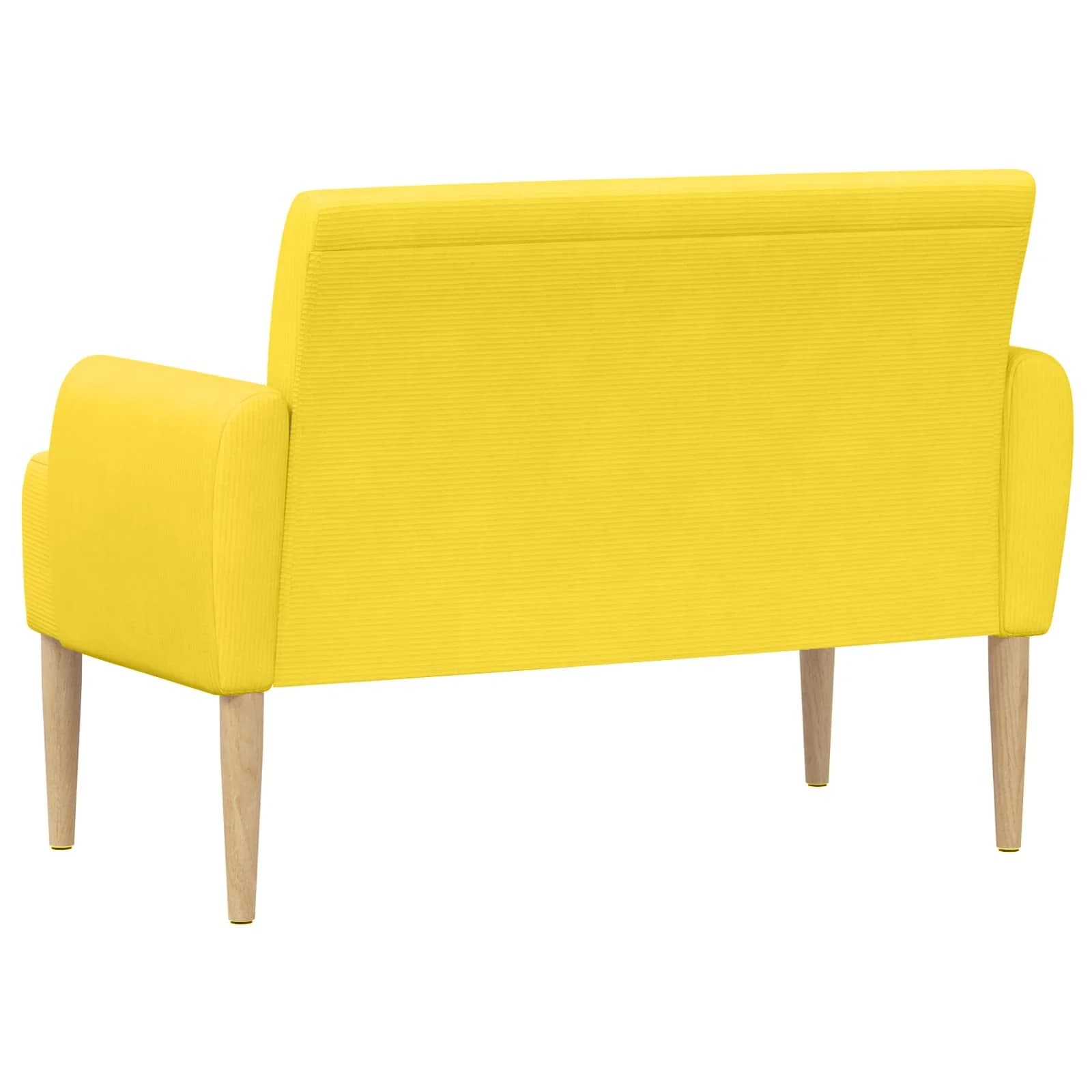Dvojnica s gumbi Svetlo rumena 116 x 67 x 81 cm Žametna tkanina - slika 5