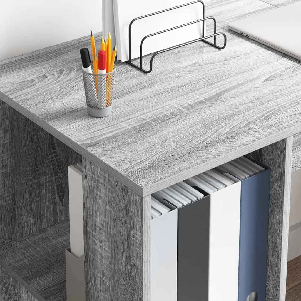 Miza Siva Sonoma Inženirski les 130 x 50.5 x 75 cm - slika 4