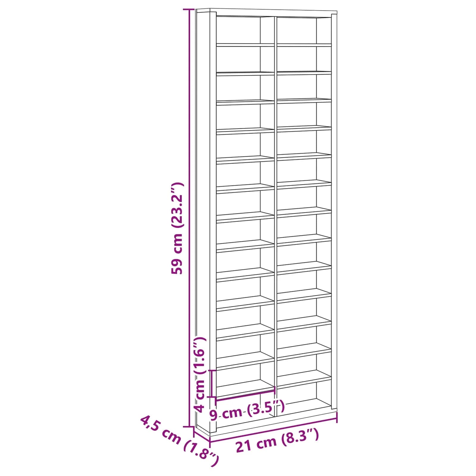 Stenska vitrina Montaža za steno Bež 21 x 4,5 x 59 cm - slika 7