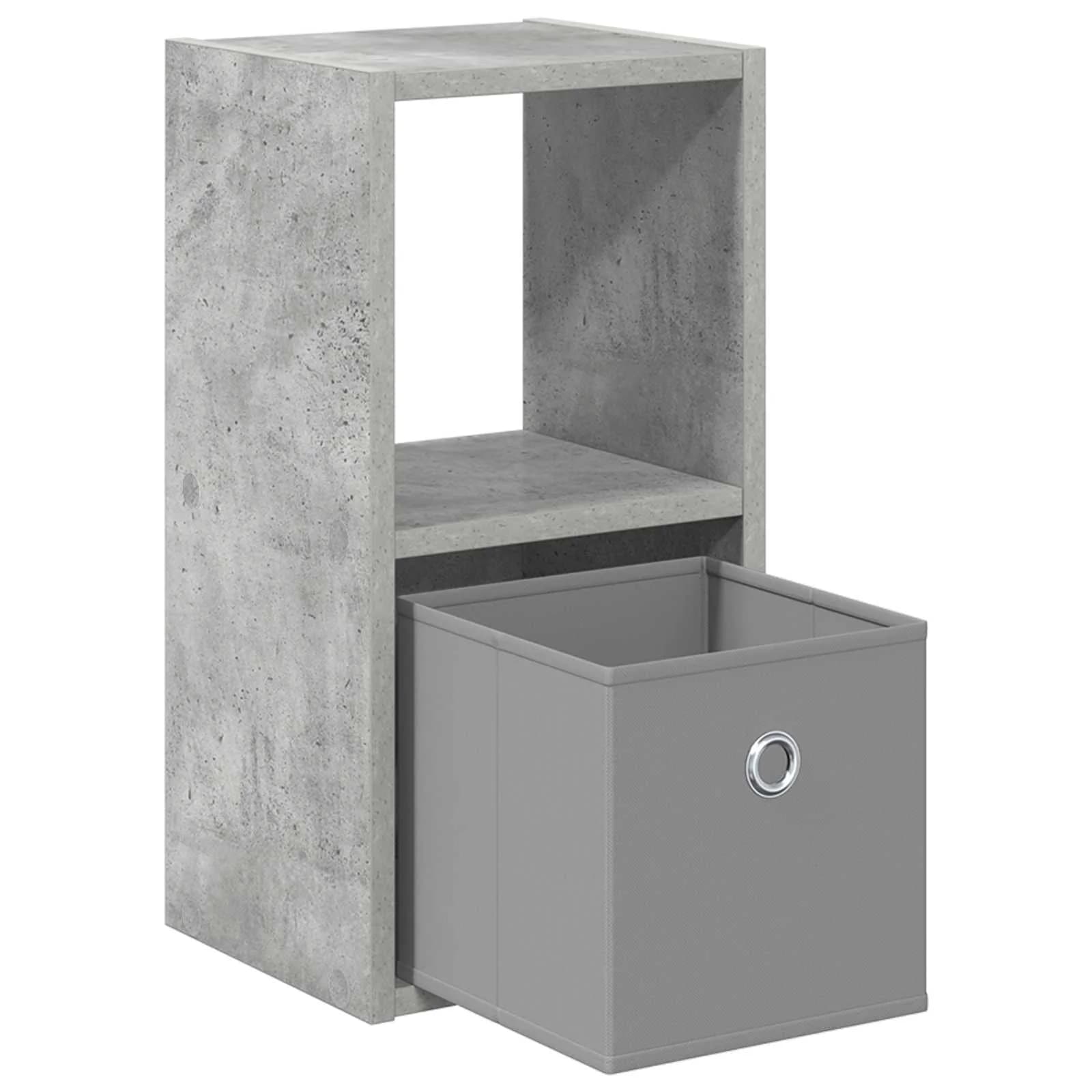 Nočna omarica Betonsko siva 25,5 x 22 x 49,5 cm Inženirski les - slika 5