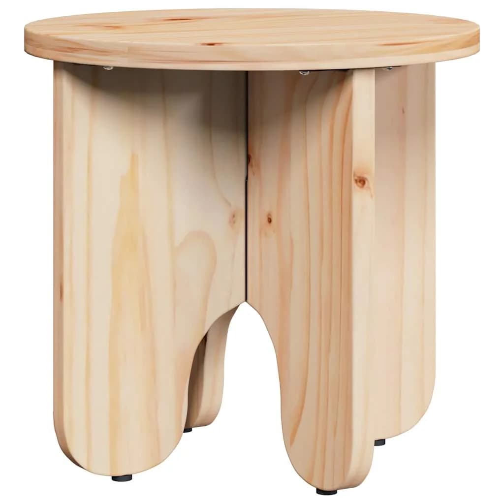 Klubska miza 2 kos Naravna 39.5 x 39.5 x 30 cm Trden borov les - slika 5