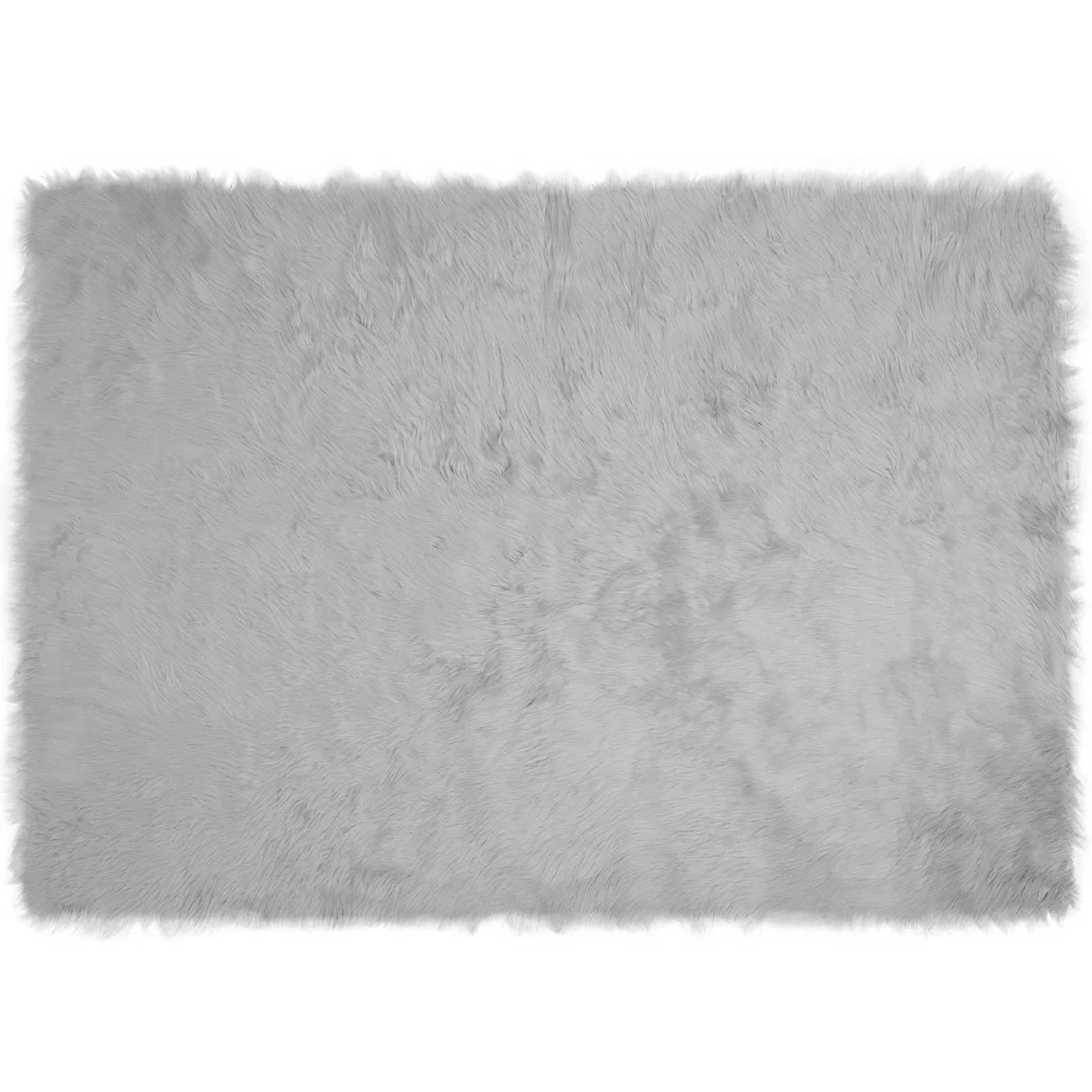 Preproga iz umetnega ovčjega krzna TAFALLA Siva 140 x 200 cm - slika 2