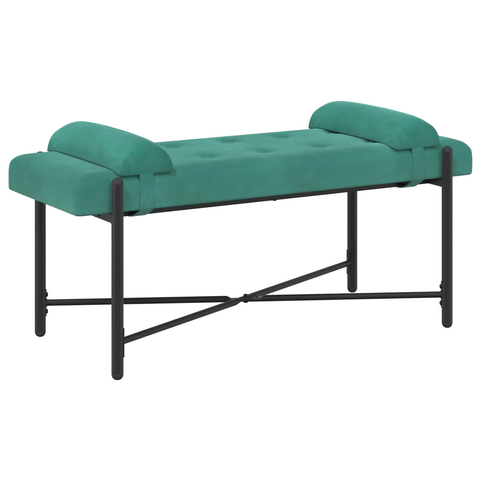 Klubska klop z gumbi in vzglavniki Turkizna 110 x 40 x 46 cm - slika 2