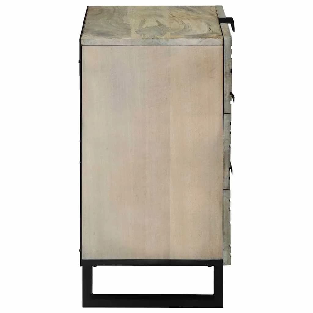 Nočna omarica Bela 50 x 33 x 62 cm Inženirski les - slika 4