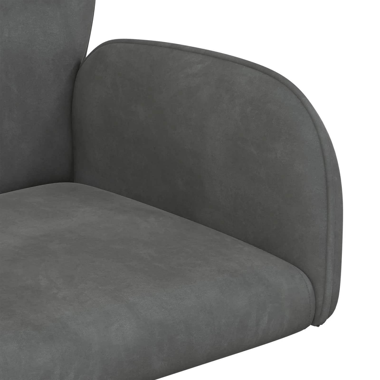 Vrteči pisarniški stoli 6 kos 54 x 55 x 90 cm Temno siva Žamet - slika 6