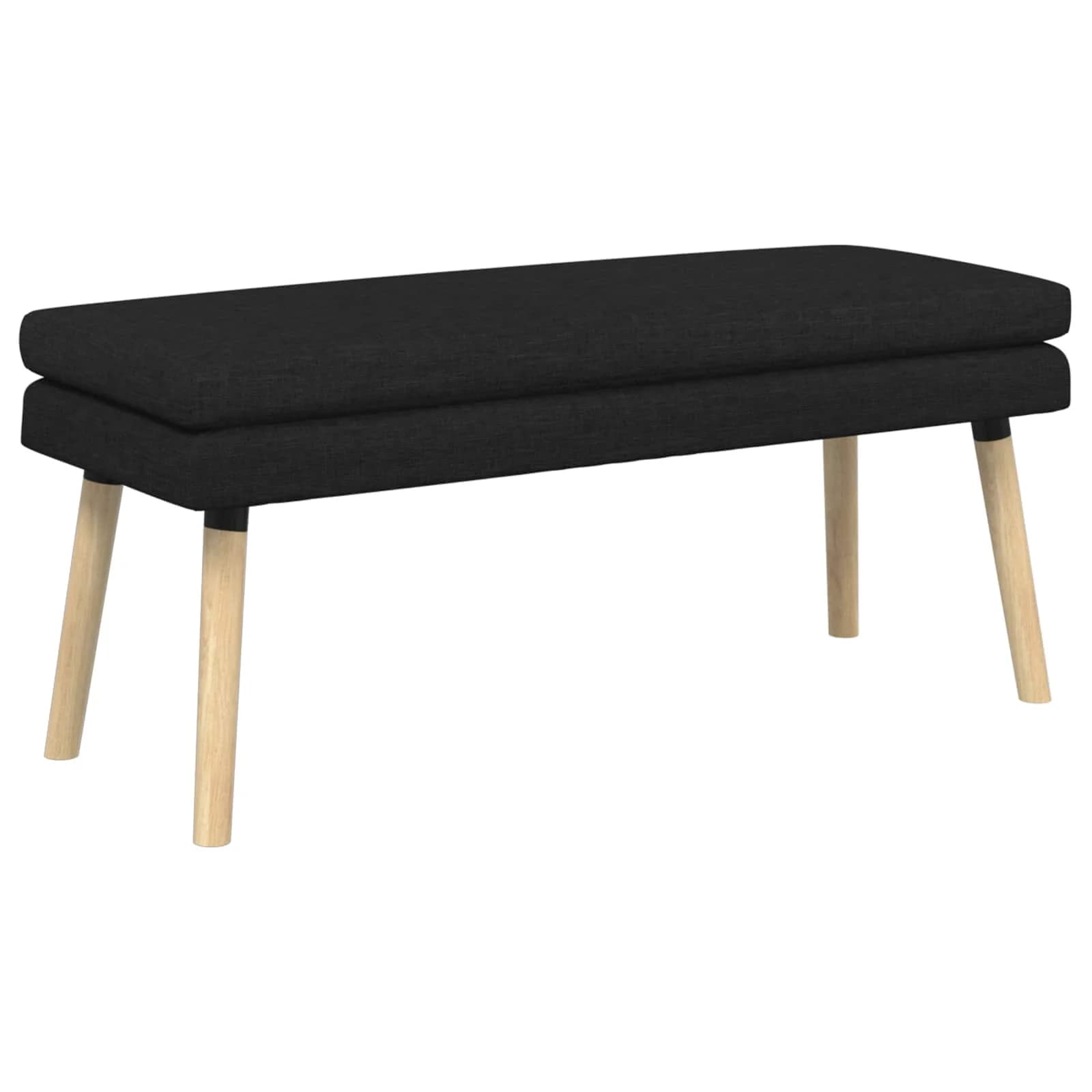 Dvojna klop Črna 110 x 40 x 47 cm Blago - slika 2