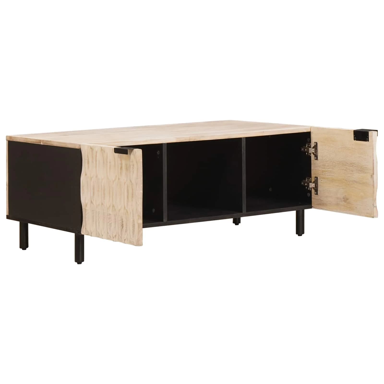 Klubska miza Bela 100 x 54 x 40 cm Masiven les manga - slika 2
