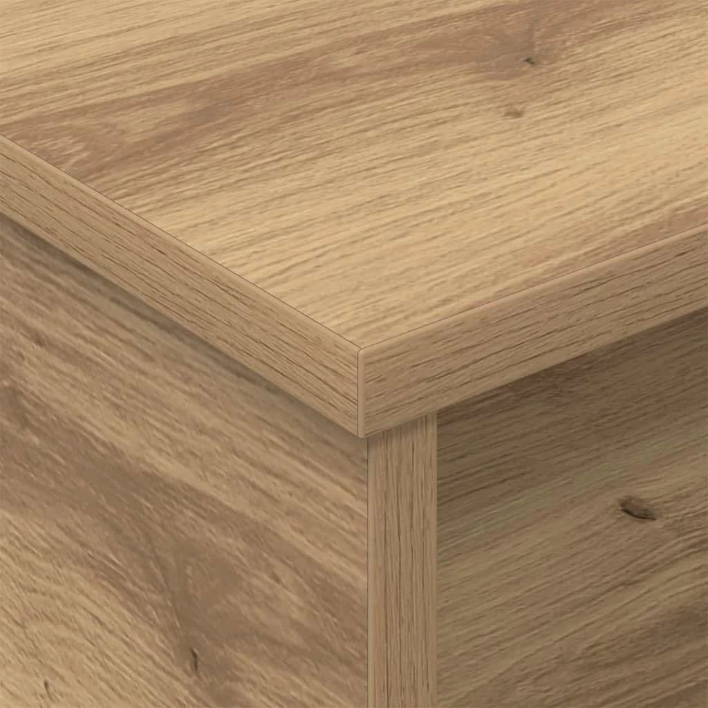 Nočna omarica 2 kos Umetni hrast 40 x 31 x 15 cm Inženirski les - slika 9