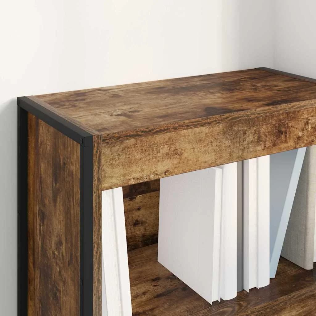 Knjigovni omar 60 x 30 x 86,5 cm Inženirski les Dimni hrast - slika 4