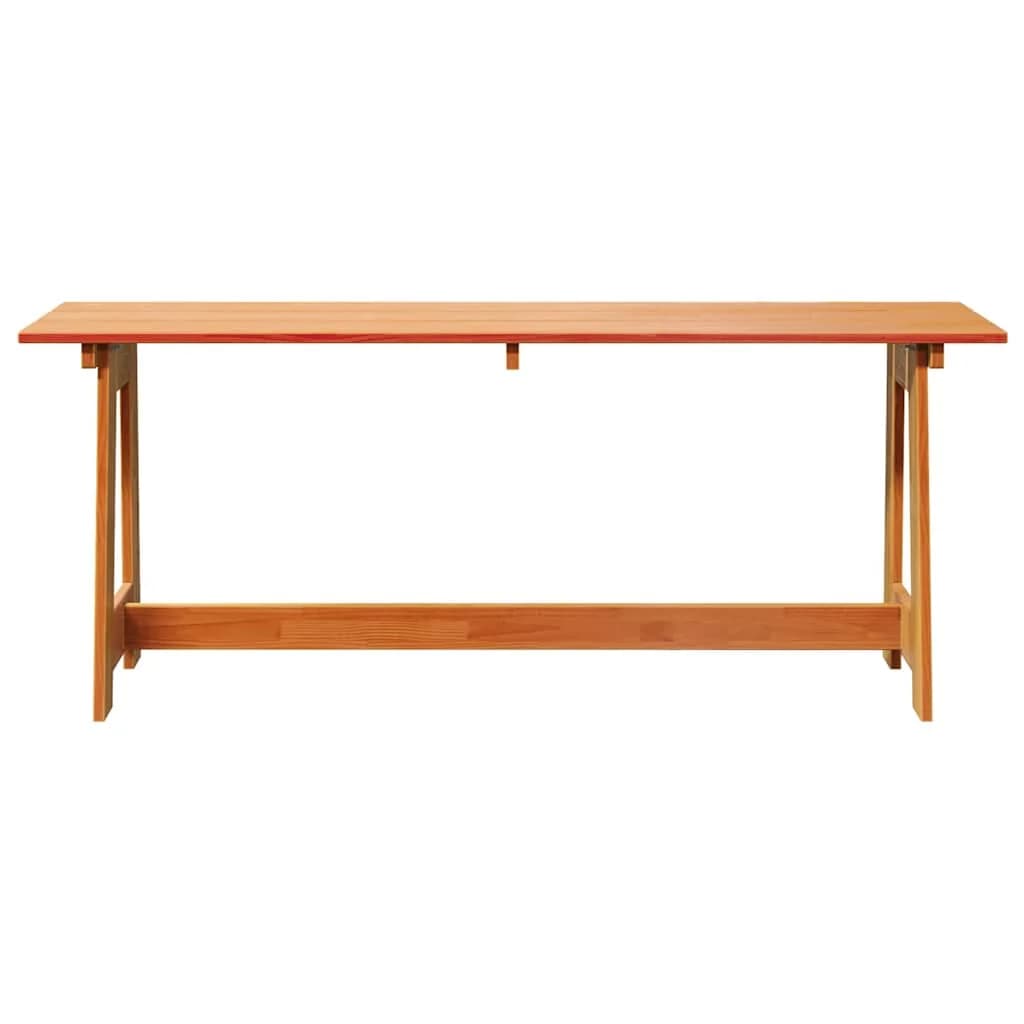 Zunanja klop Rjava 119 x 37 x 47 cm Masivno borovo les - slika 4