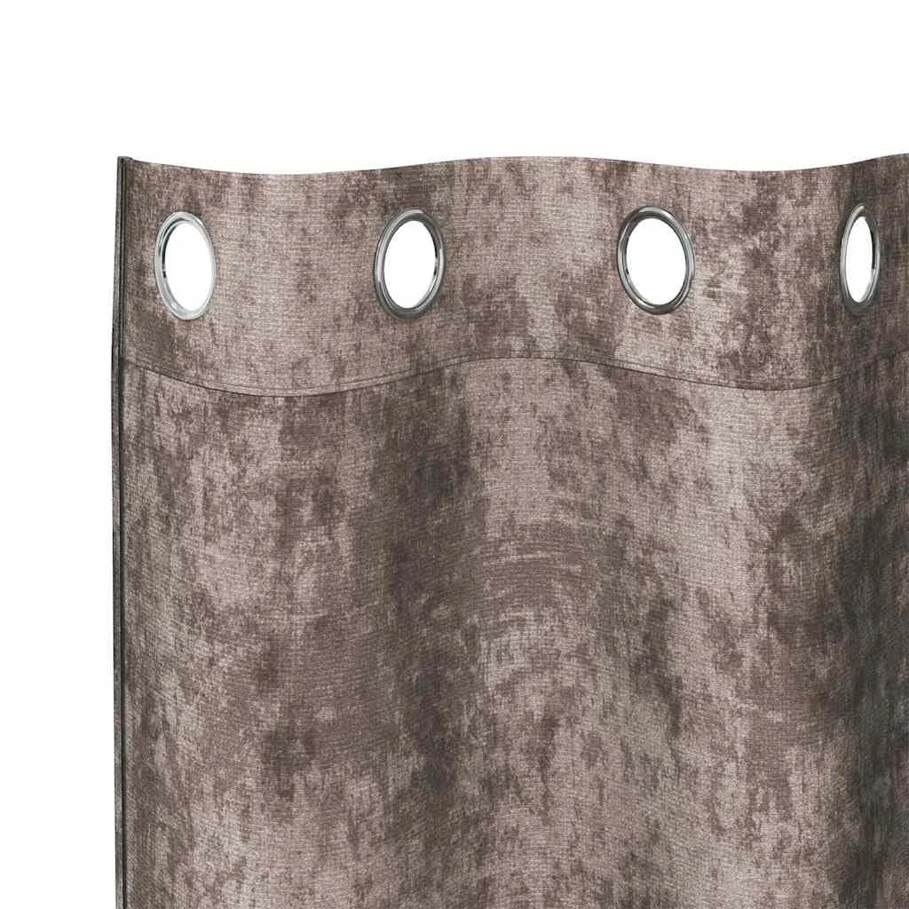 Velvete zavese 2 kos Kapučino 260 x 140 cm Žamet - slika 5