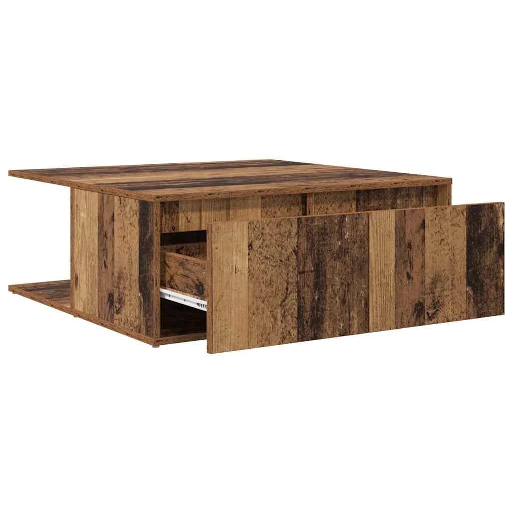 Klubska miza Stari les 80 x 80 x 31 cm Inženirski les - slika 5