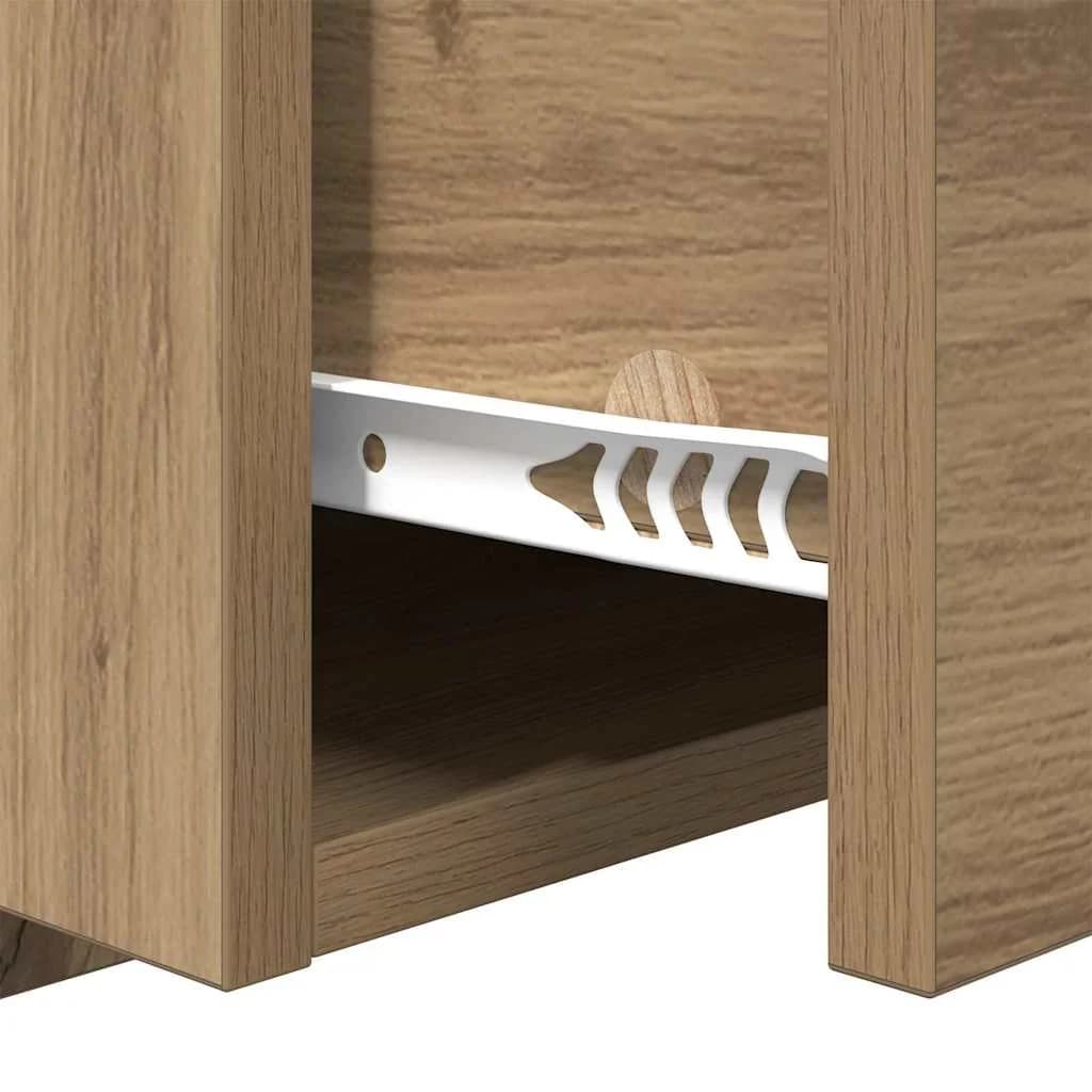 Stenska nočna omarica 2 kos Umetni hrast 48,5 x 32,5 x 80 cm - slika 11