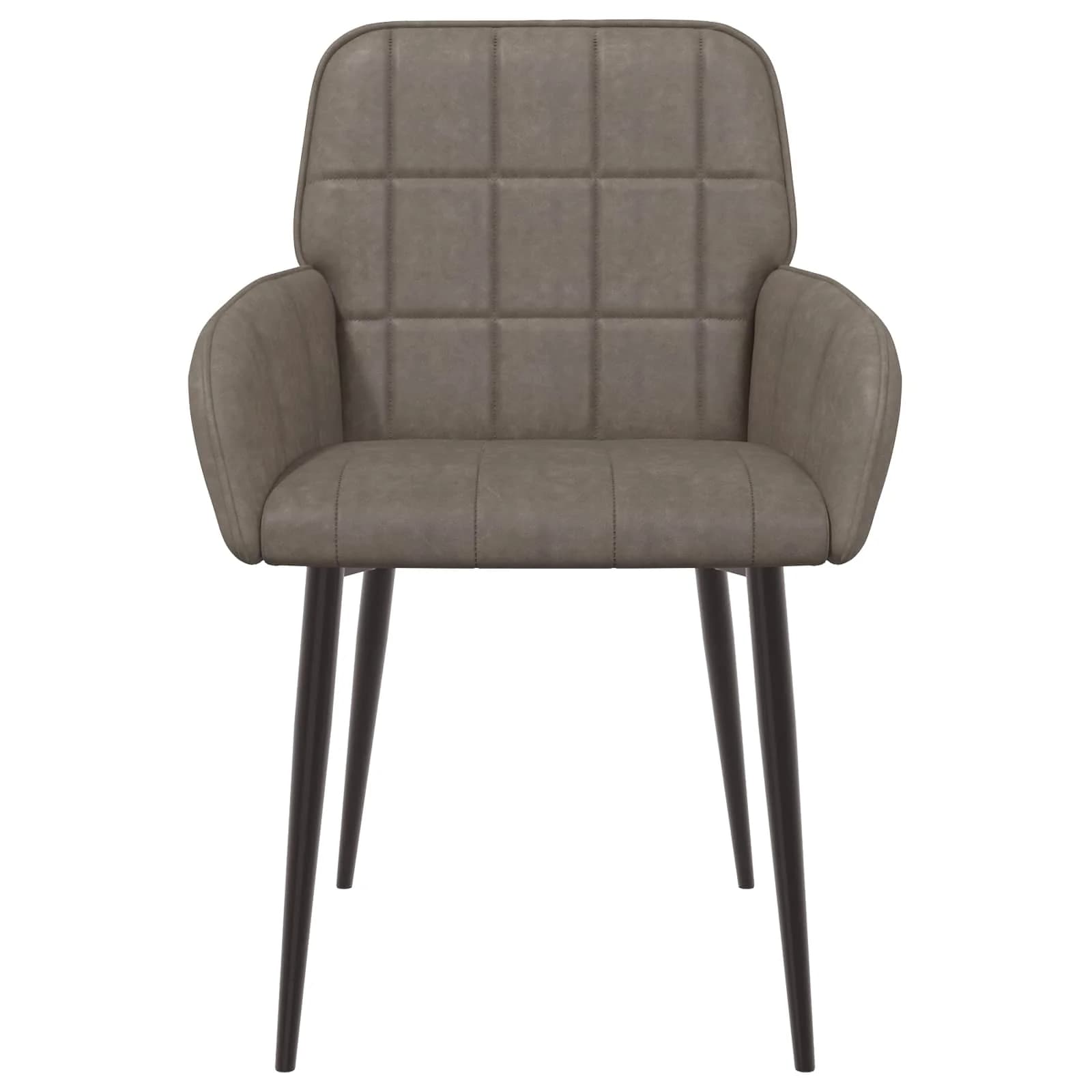 Jedilni stoli 2 kos Umetno usnje Siva 57 x 50 x 85 cm - slika 3