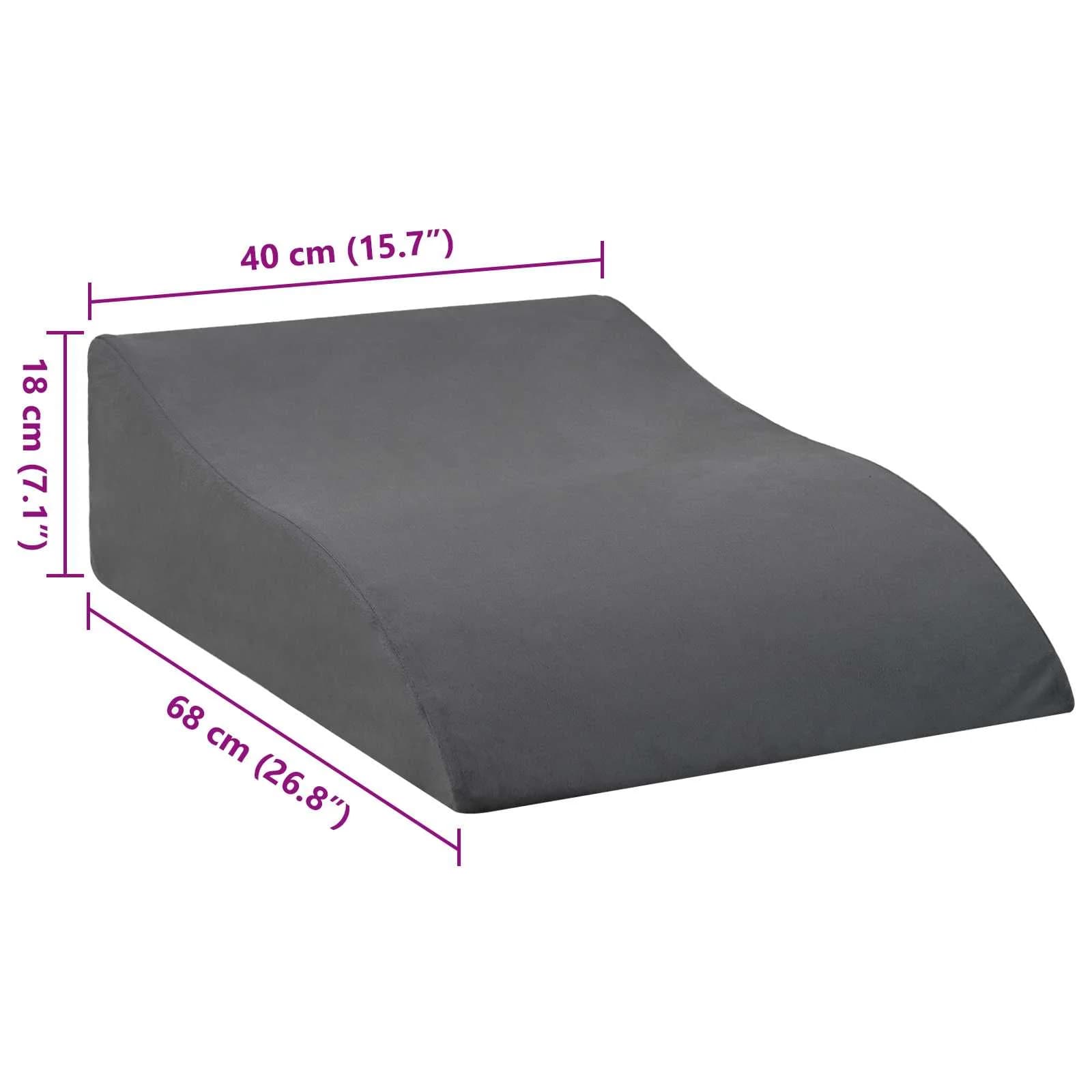 Blazina za noge Siva 68 x 40 x 18 cm PU pena - slika 9