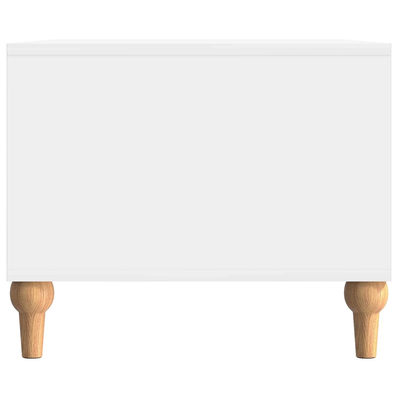 Klubska miza Bela visok sijaj 90 x 50 x 40 cm Inženirski les - slika 6
