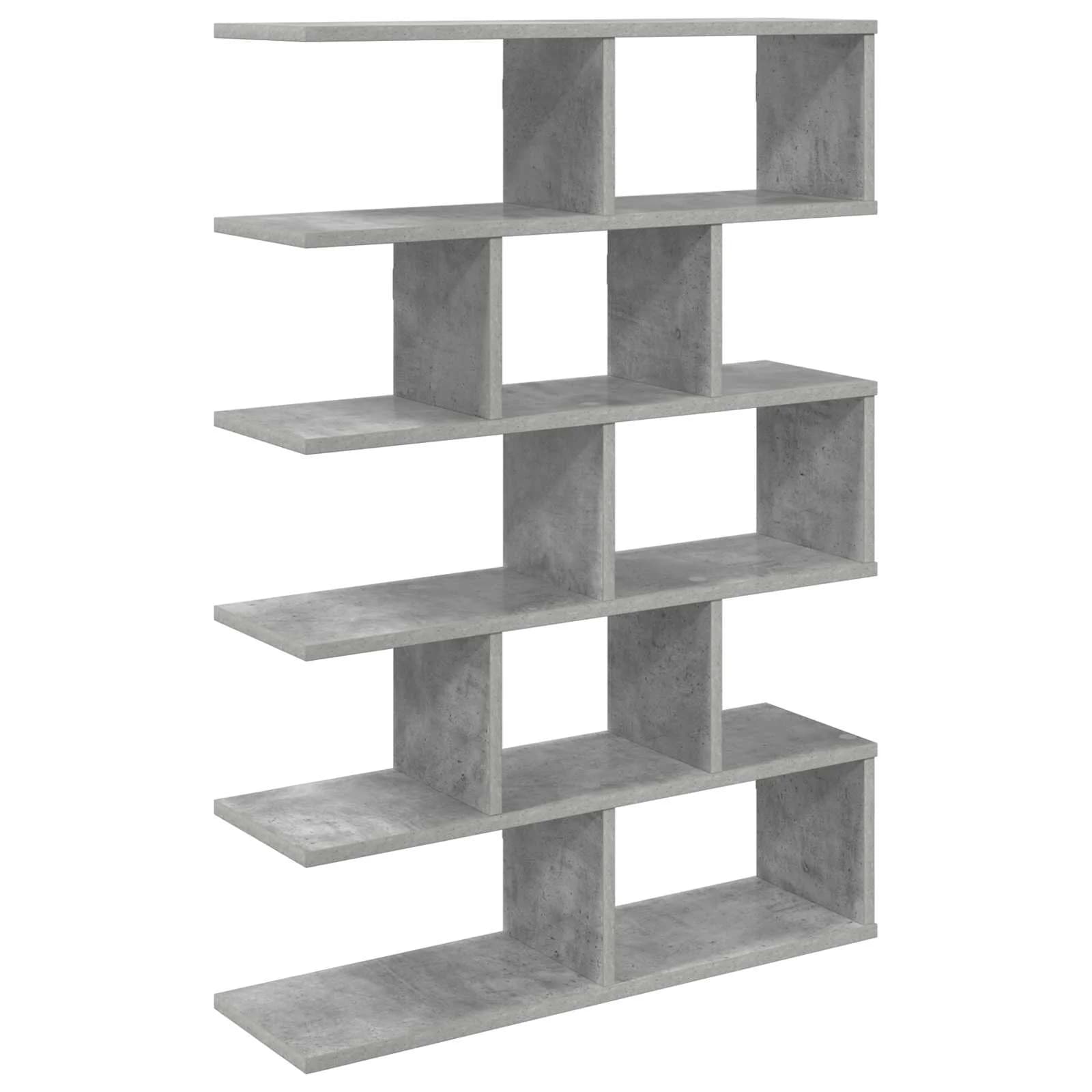 Stenska polica Betonsko siva 70 x 20 x 100 cm Inženirski les - slika 2
