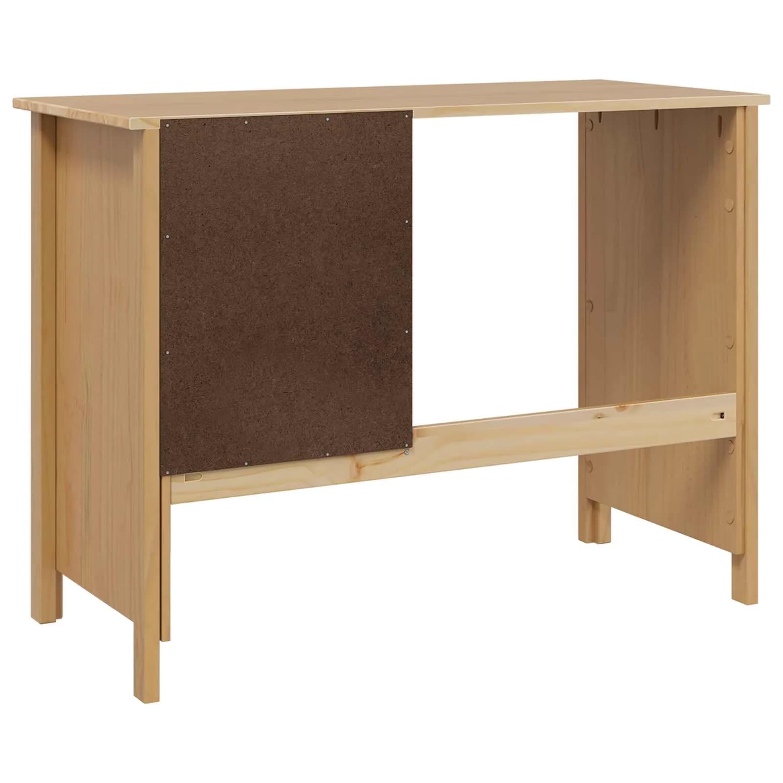 Pisalna miza z predali HILL Medeno rjava 100 x 45 x 74 cm - slika 7