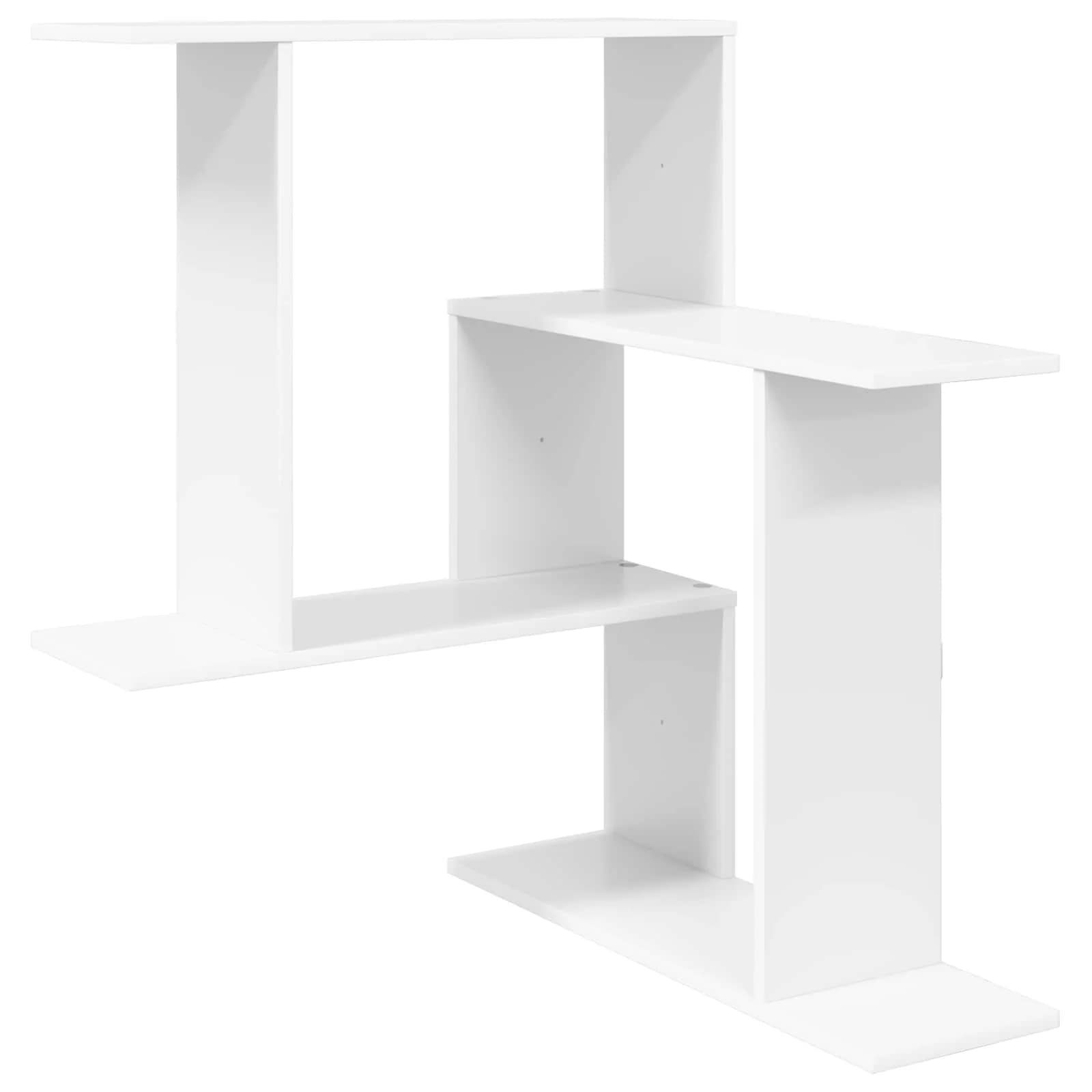 Stenska polica Bela 67 x 67 x 87 cm Inženirski les - slika 2