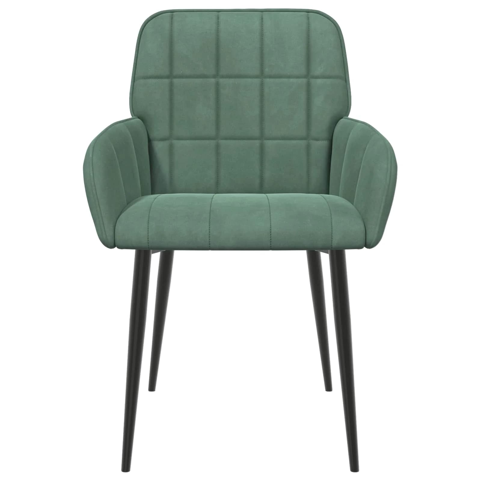 Jedilni stoli 2 kos Žamet Morsko zelena 57 x 50 x 85 cm - slika 3