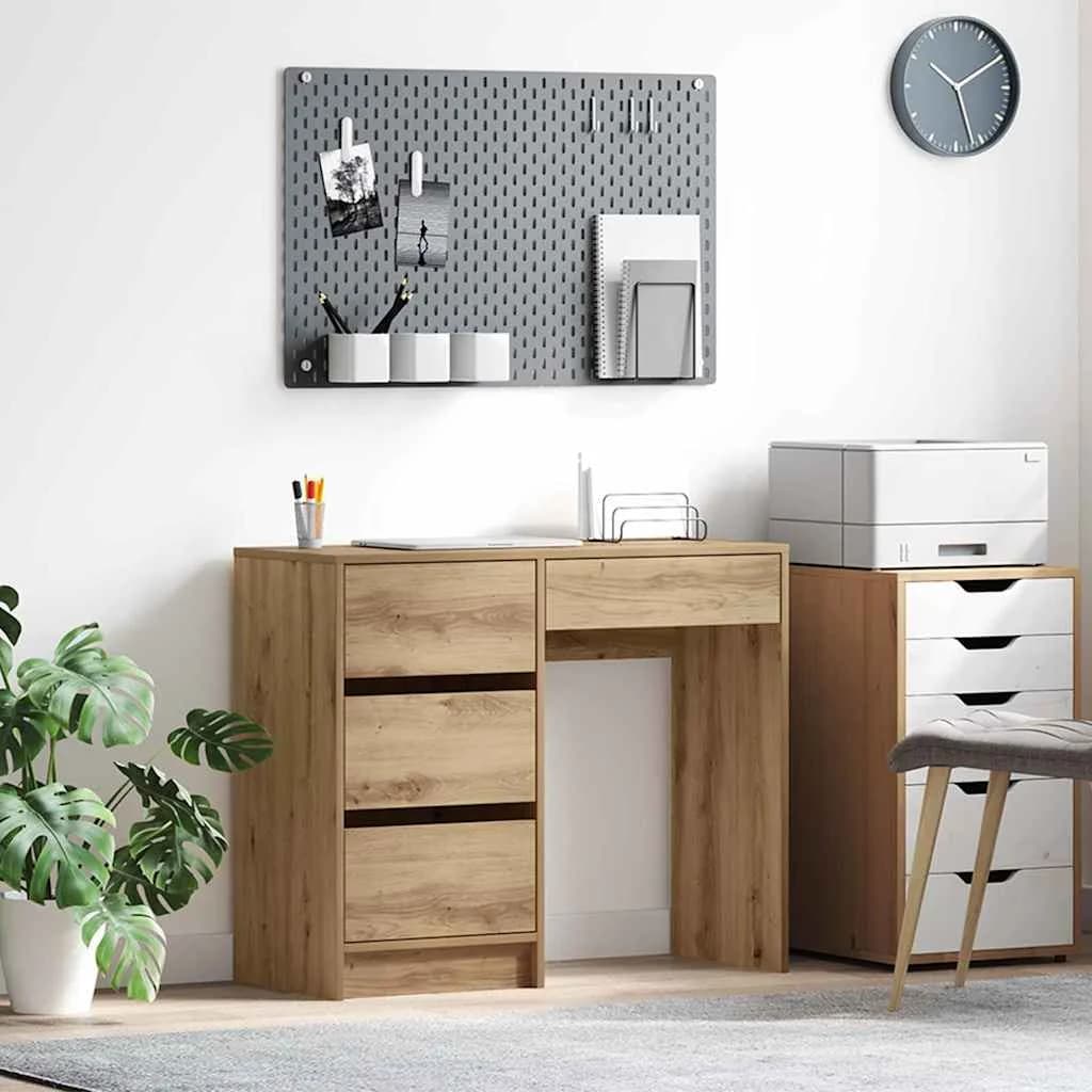 Miza Umetni hrast Inženirski les 90 x 37.5 x 75 cm