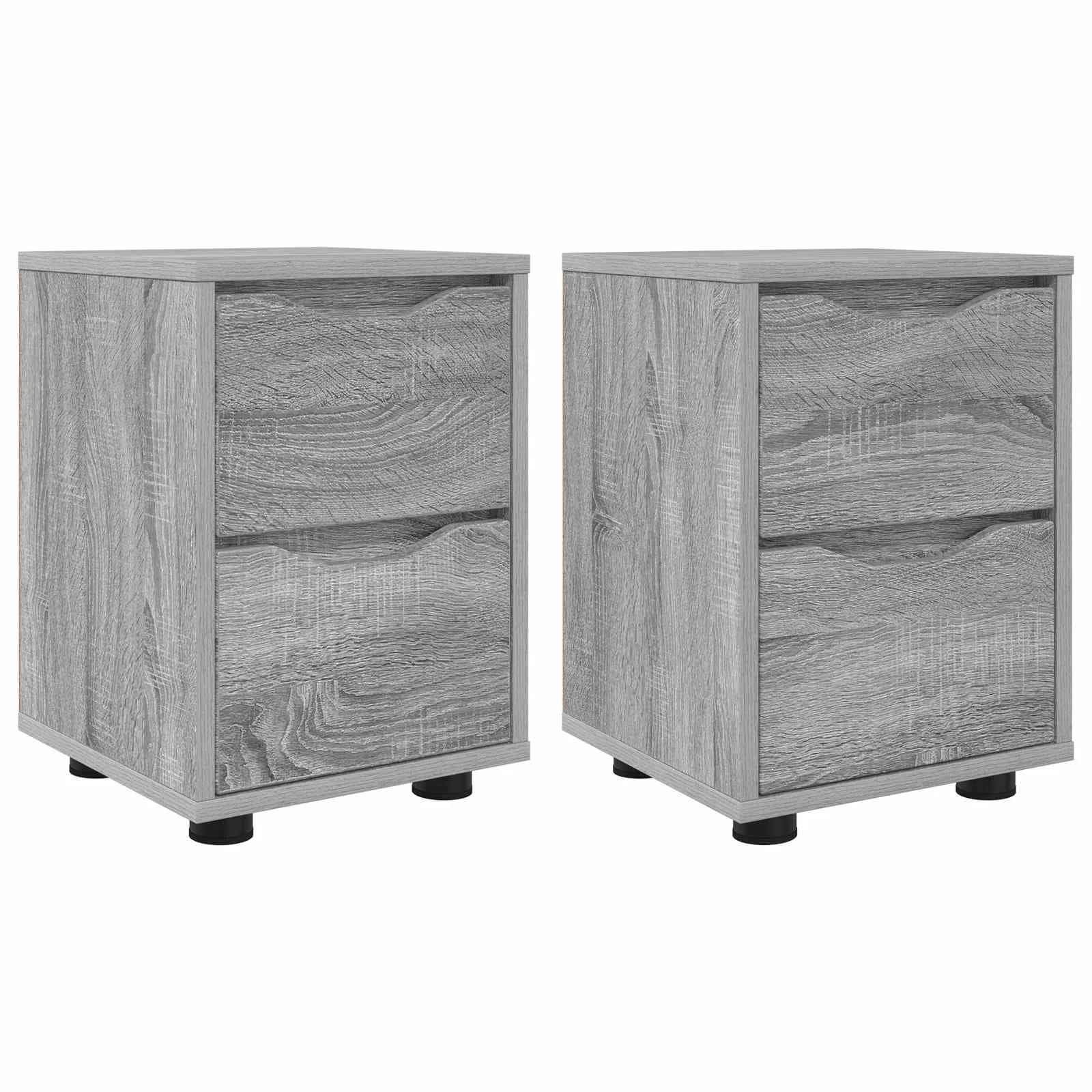 Posteljne mize 2 kos Siva Sonoma 30,5 x 30 x 43 cm - slika 2